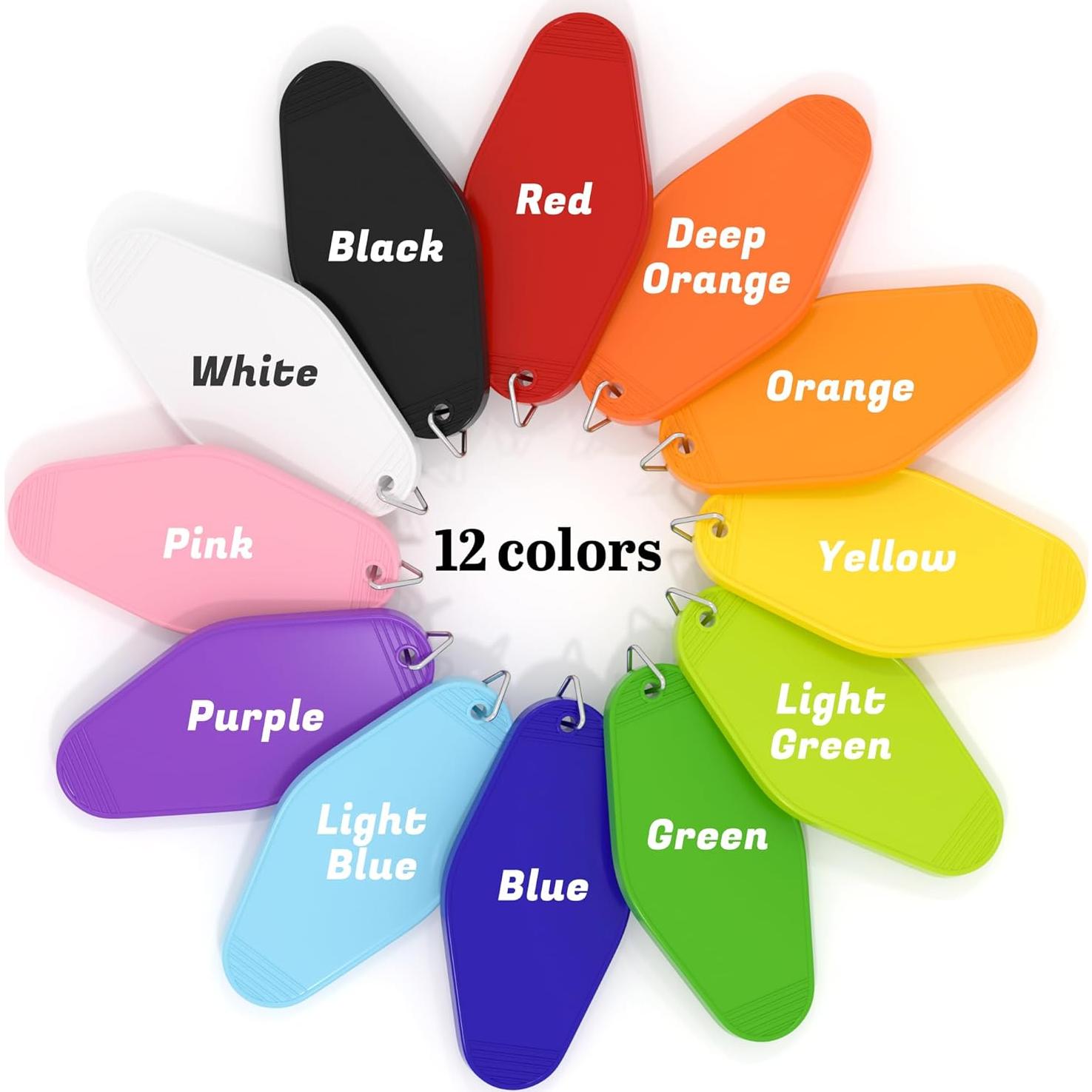 30 Llaveros de Plástico Personalizados Naranja para Hotel