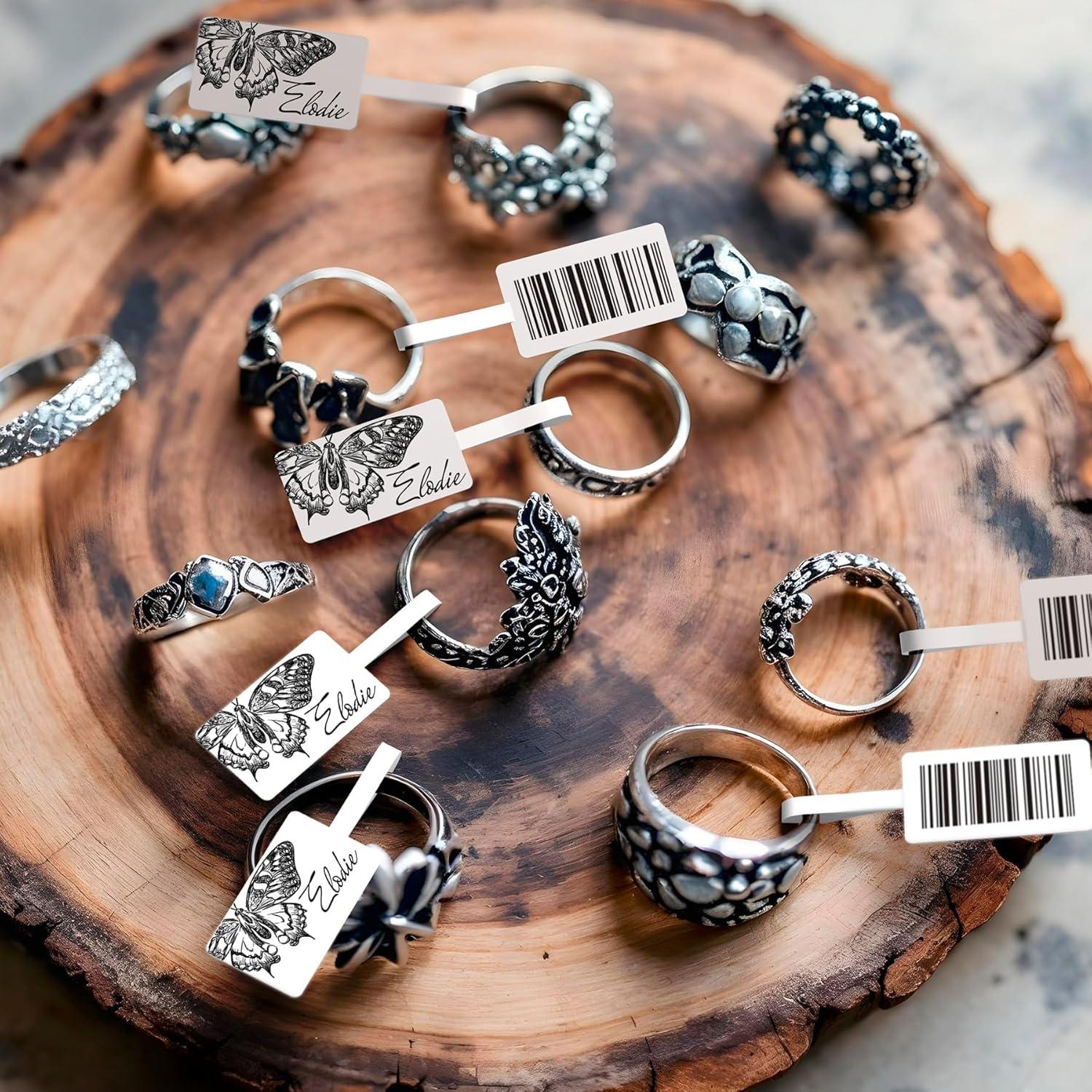 Etiquetas Térmicas Phomemo M110, 100 pcs, 30x25mm, Negro sobre Blanco