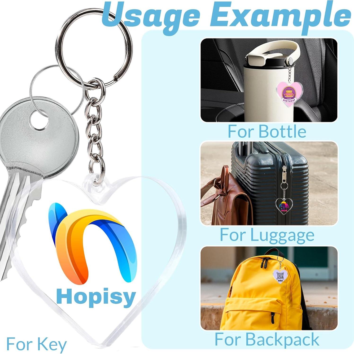 Llavero Personalizado HJX - 1000 Pcs, Acrílico, Formas Variadas