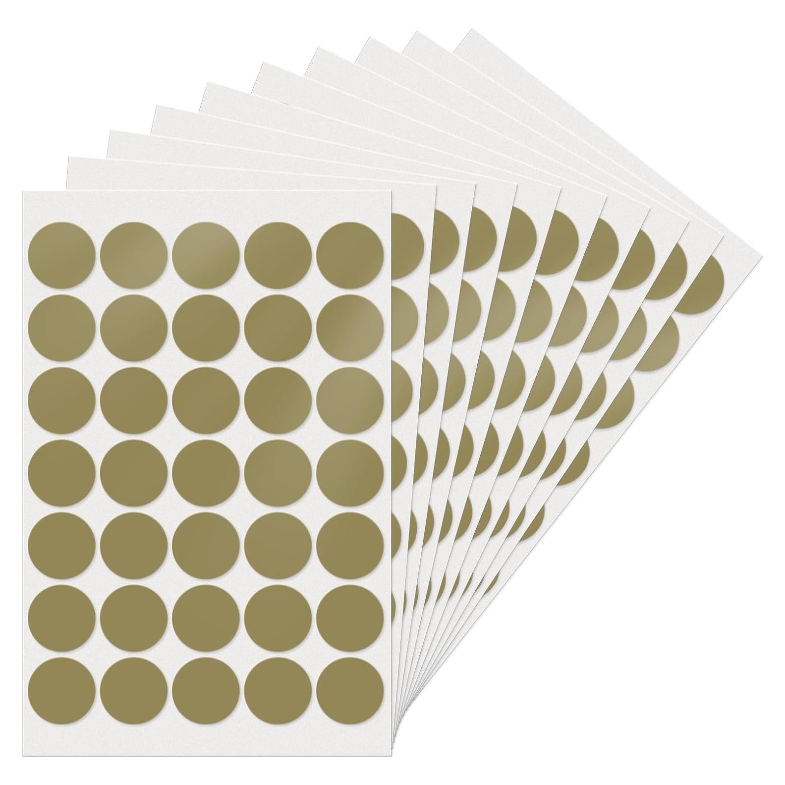 Etiquetas Redondas Doradas YIKIADA 2.54 cm 350 Piezas