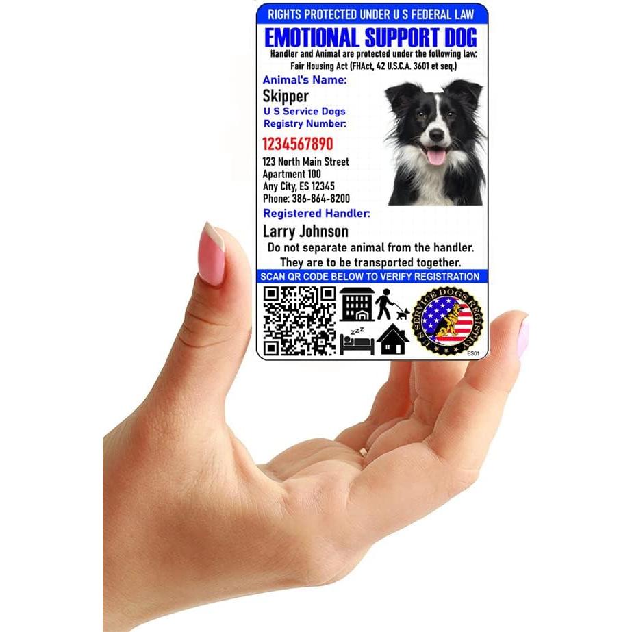 Insignia y Cartera de Cuero Just 4 Paws con 2 Tarjetas QR