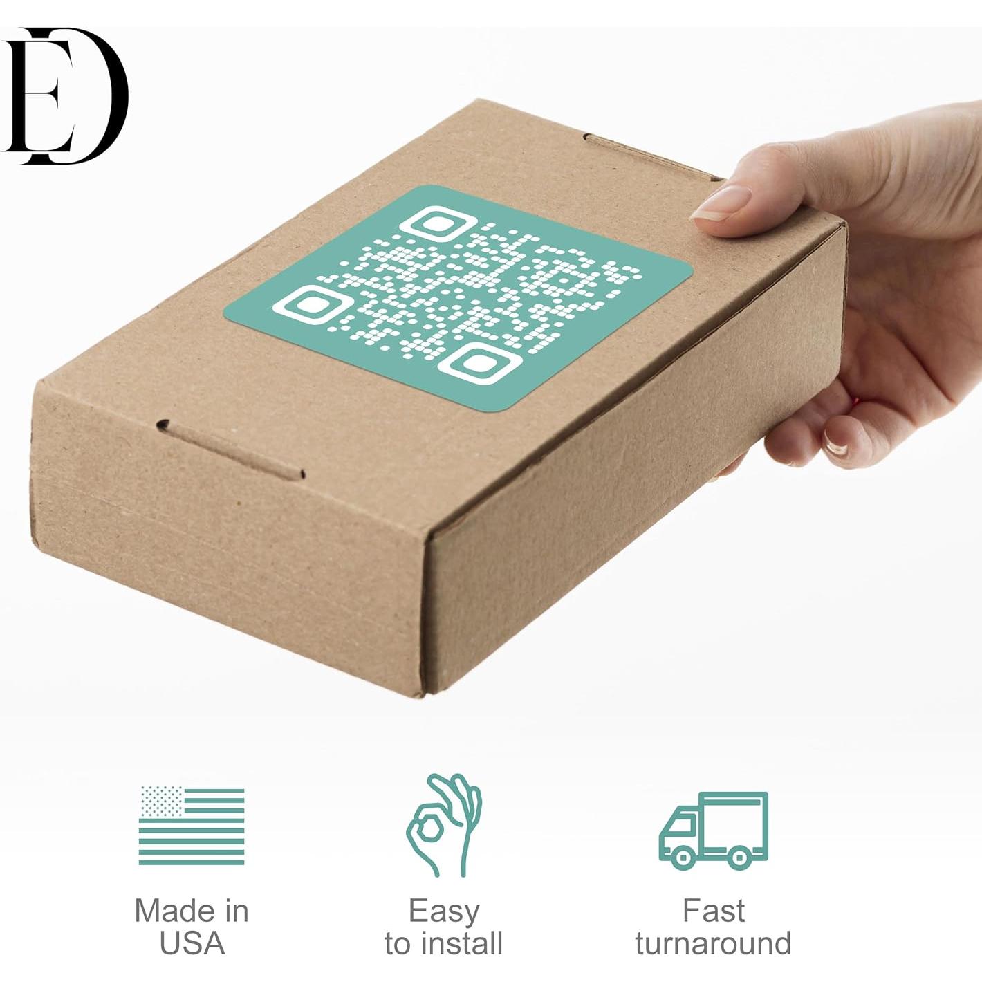 Pegatinas de Código QR Personalizadas PALITRA - Vinilo Resistente