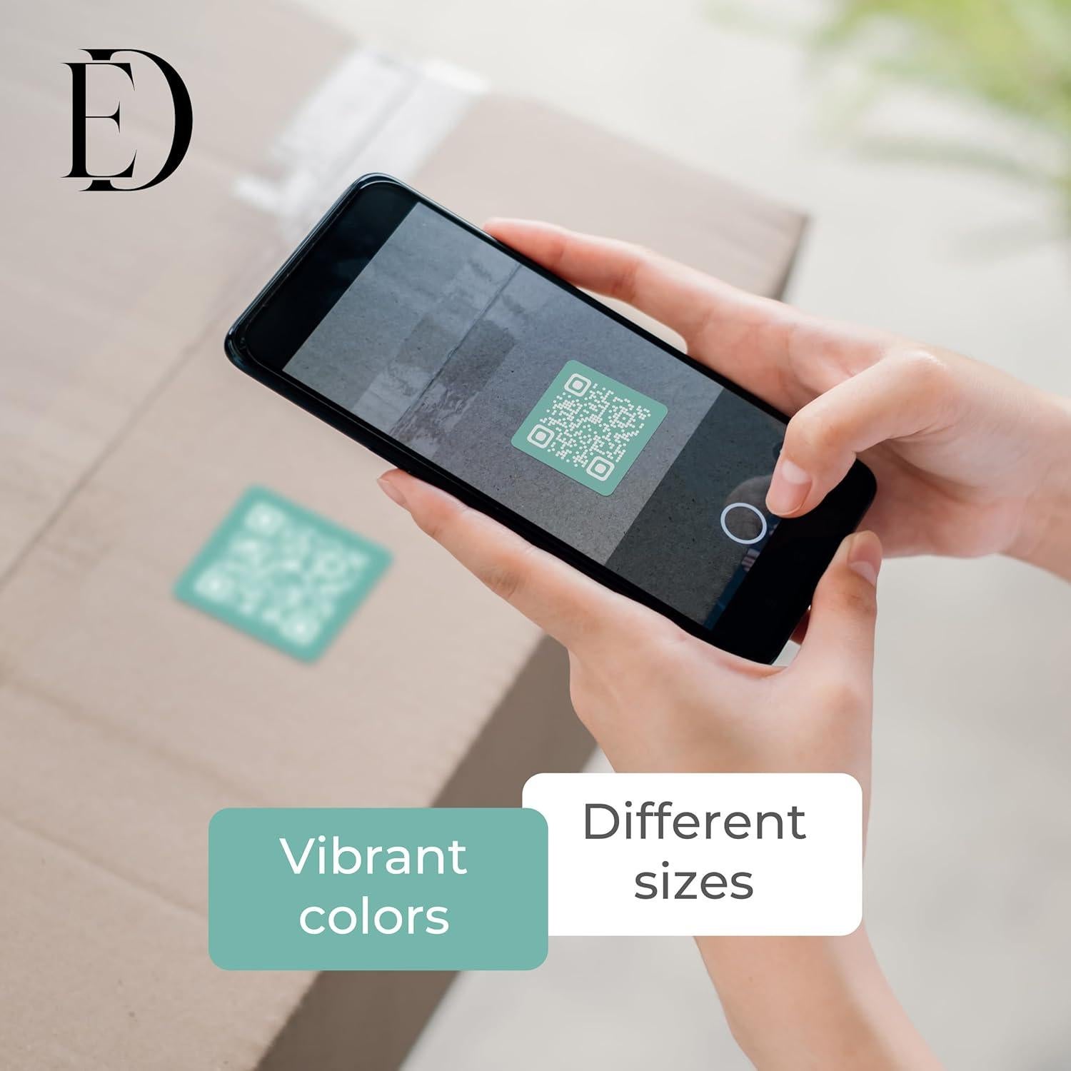 Pegatinas de Código QR Personalizadas PALITRA - Vinilo Resistente