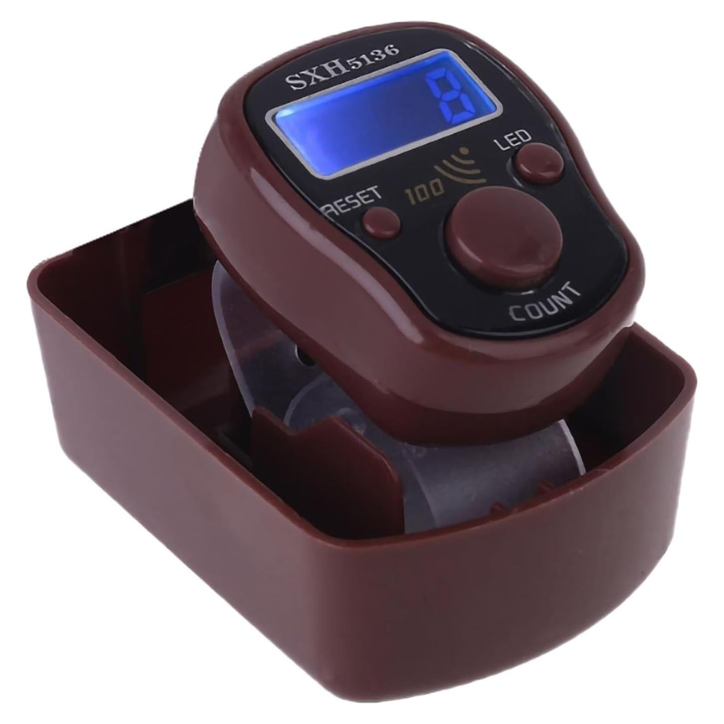 Contador Digital de Dedo PHONEX con Beep - Marrón