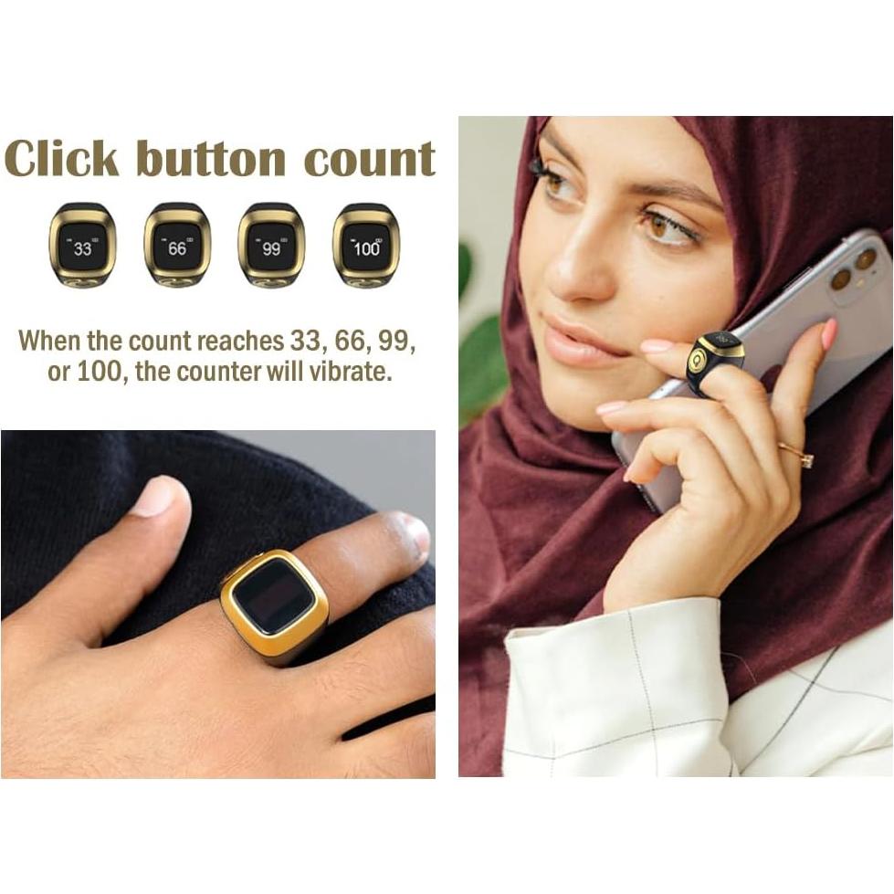 Contador de Anillo Inteligente Kellegour 18mm con Vibración