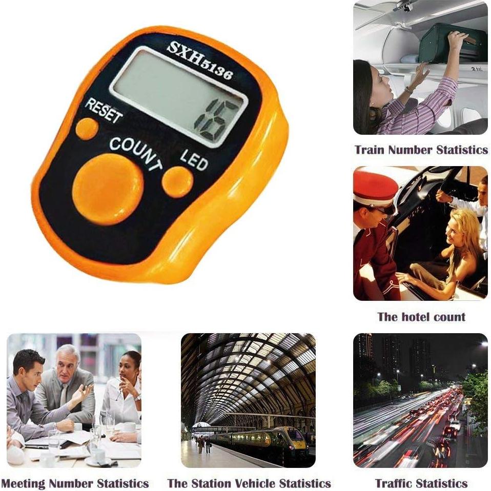 Contador Digital de Dedo ROYAL WIND - 5 Dígitos LED - 5PCS