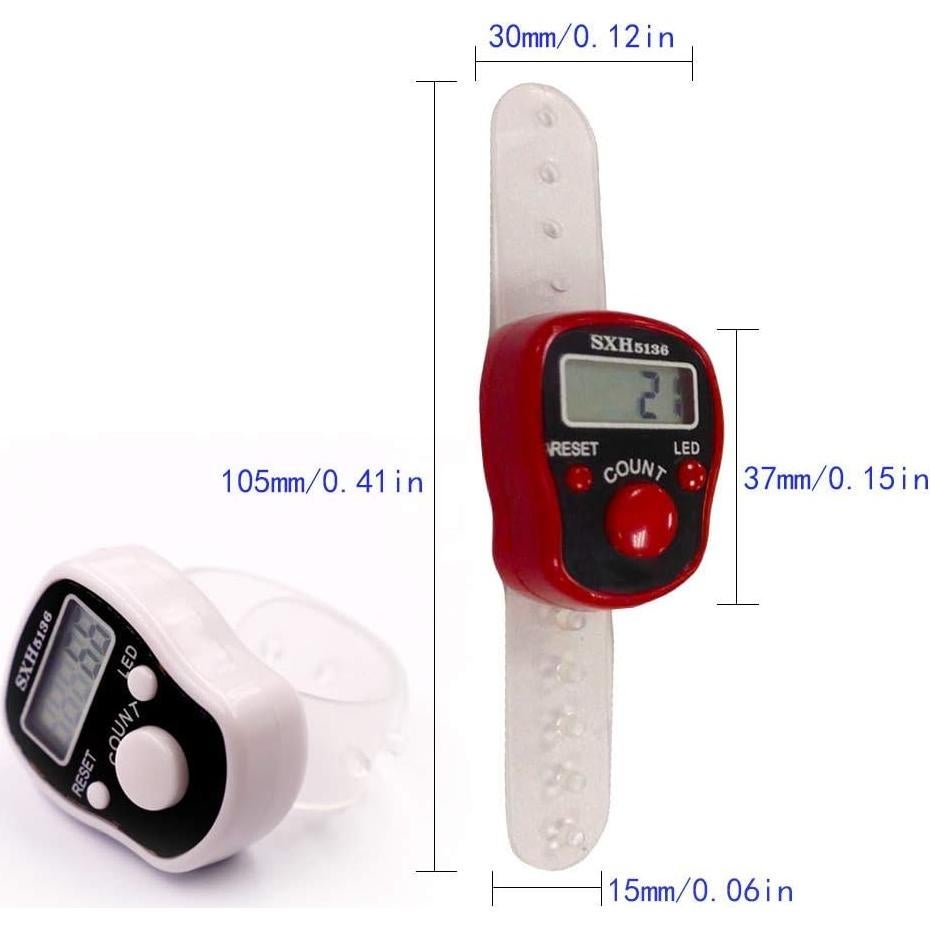 Contador Digital de Dedo ROYAL WIND - 5 Dígitos LED - 5PCS