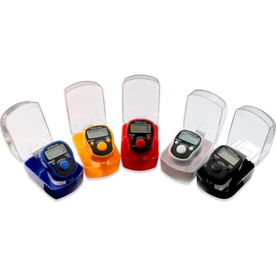 Contador Digital de Dedo ROYAL WIND - 5 Dígitos LED - 5PCS