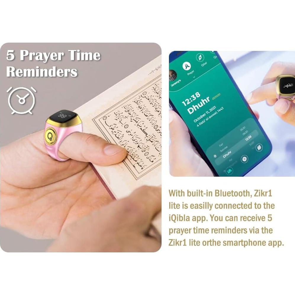 Contador de Anillo Inteligente Kellegour 20mm Rosa con Vibración