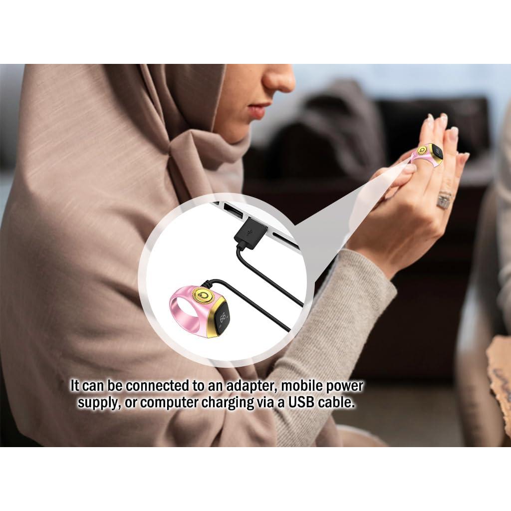 Contador de Anillo Inteligente Kellegour 20mm Rosa con Vibración