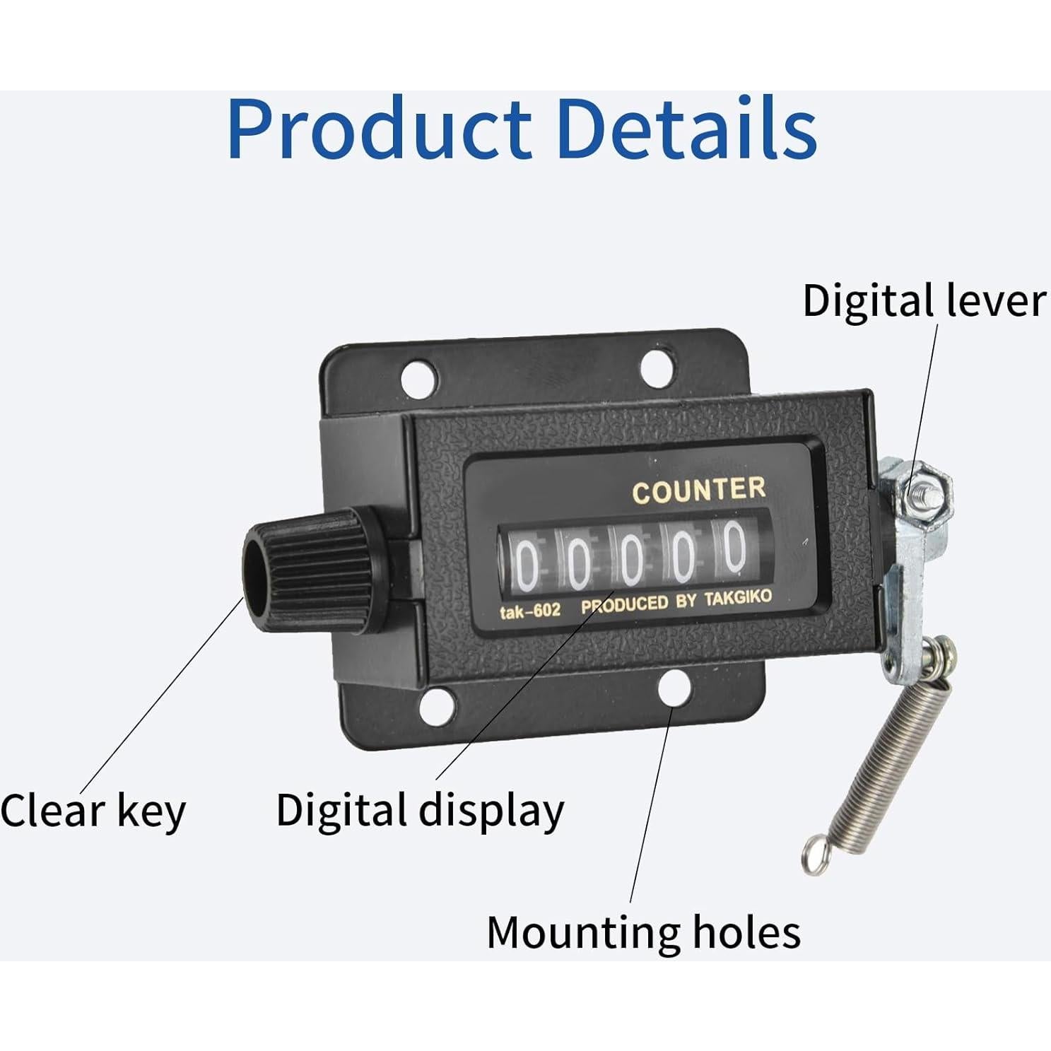 Contador Mecánico de 5 Dígitos YIHAOSSING para Industria