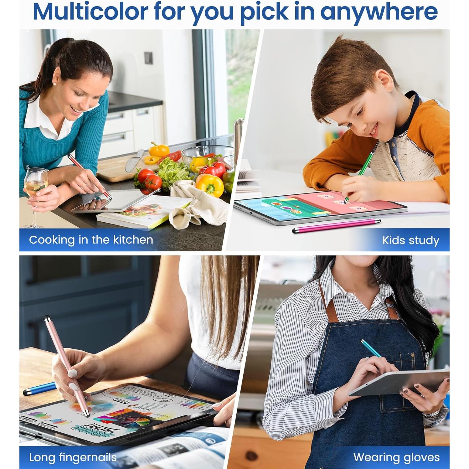 Bolígrafos Stylus Universales 10 Piezas Alta Precisión