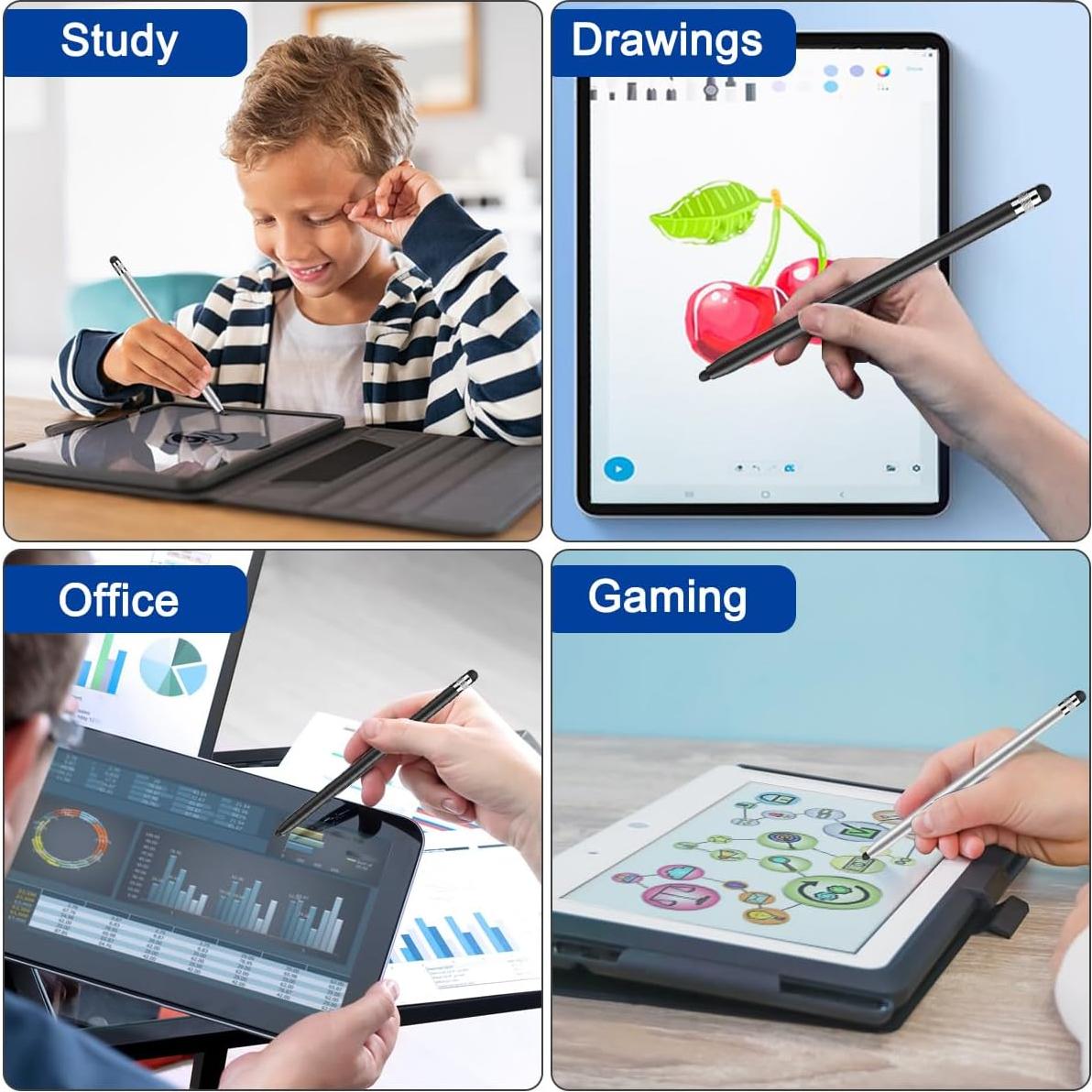 Paquete de 2 bolígrafos stylus IOUALEY para pantallas táctiles