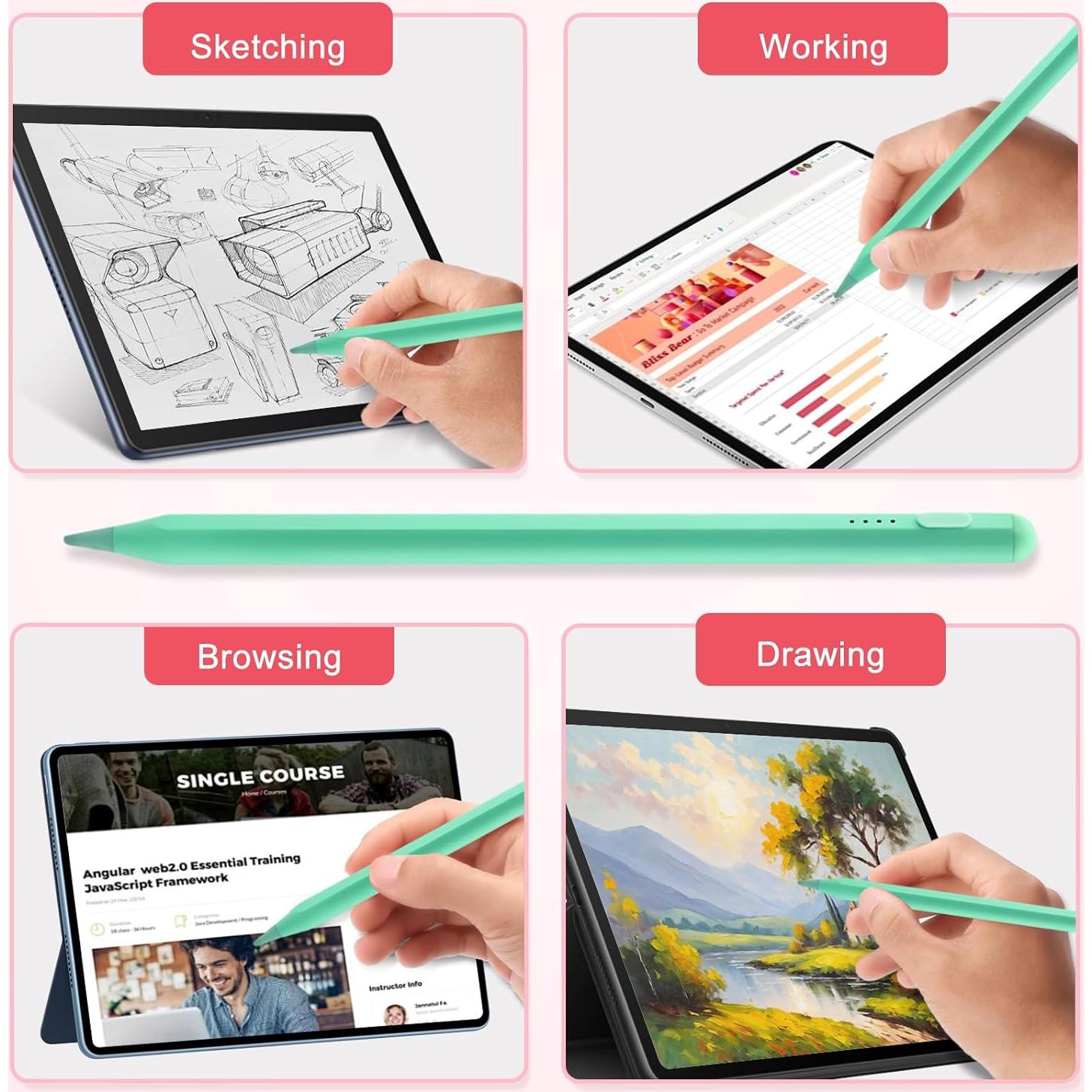 Lápiz Estilográfico Albomao Verde para Pantallas Táctiles