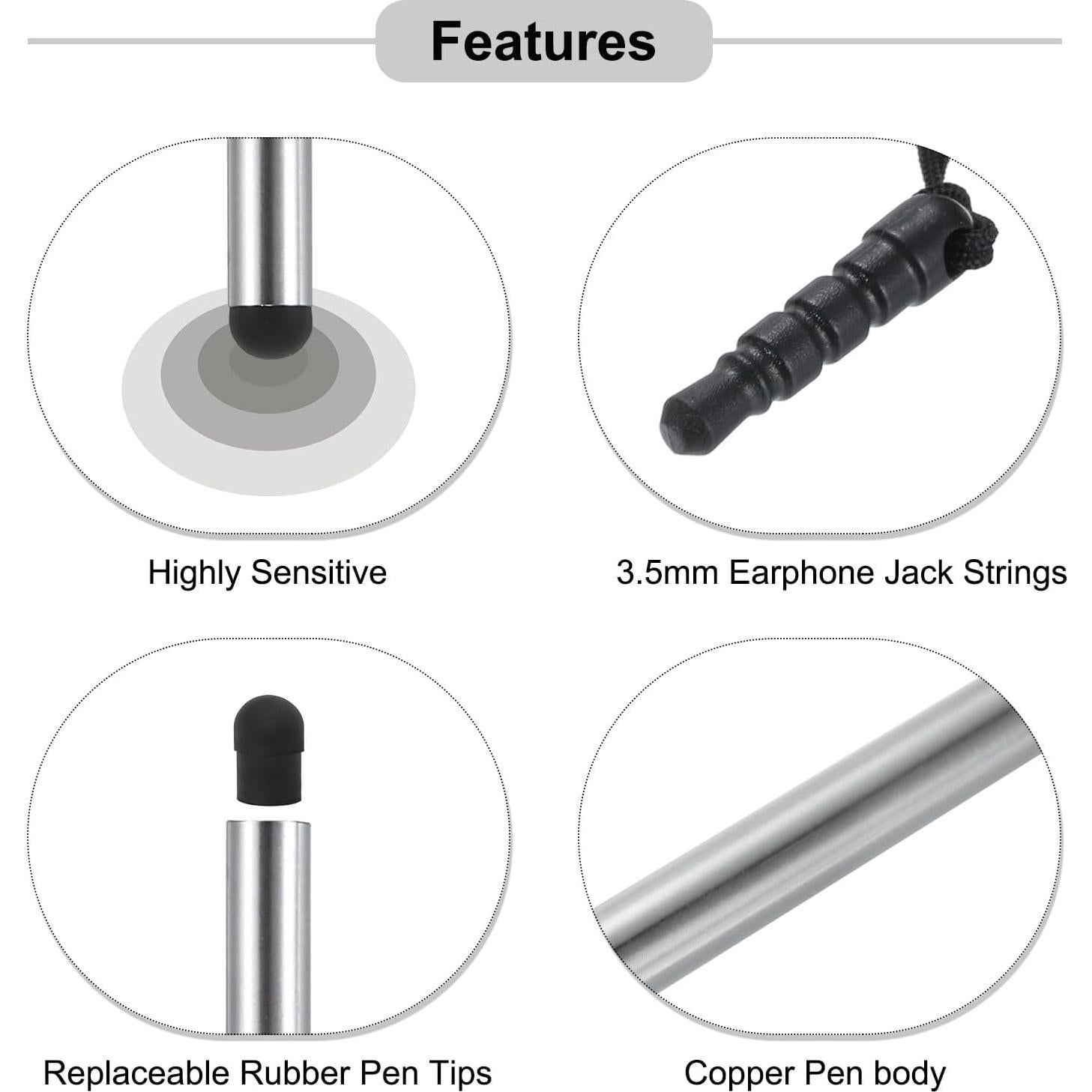 Bolígrafo Estilógrafo Metálico Retráctil MECCANIXITY 5 Pcs