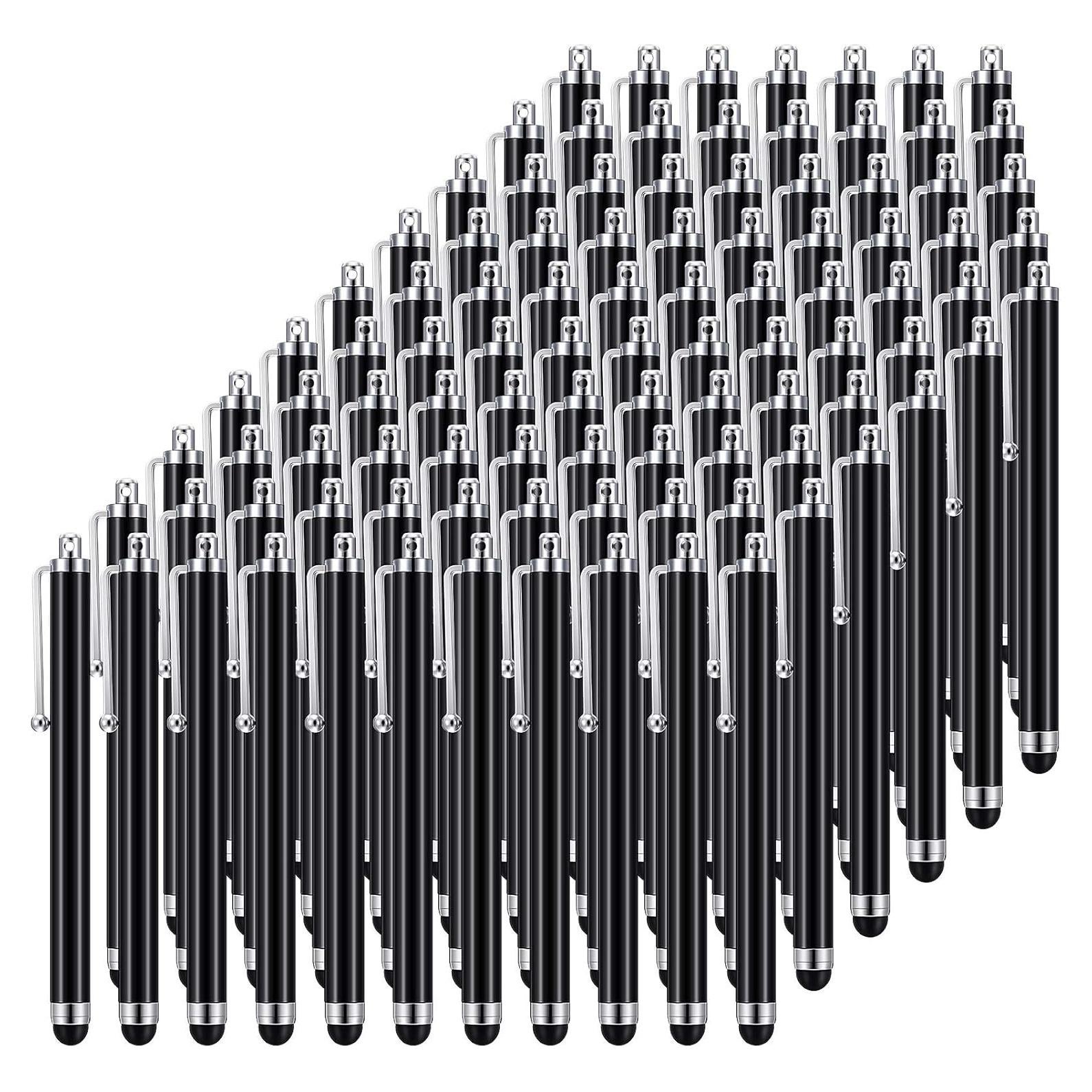Conjunto de 100 Plumas Stylus Capacitiva Outus Negro 11x0.9cm