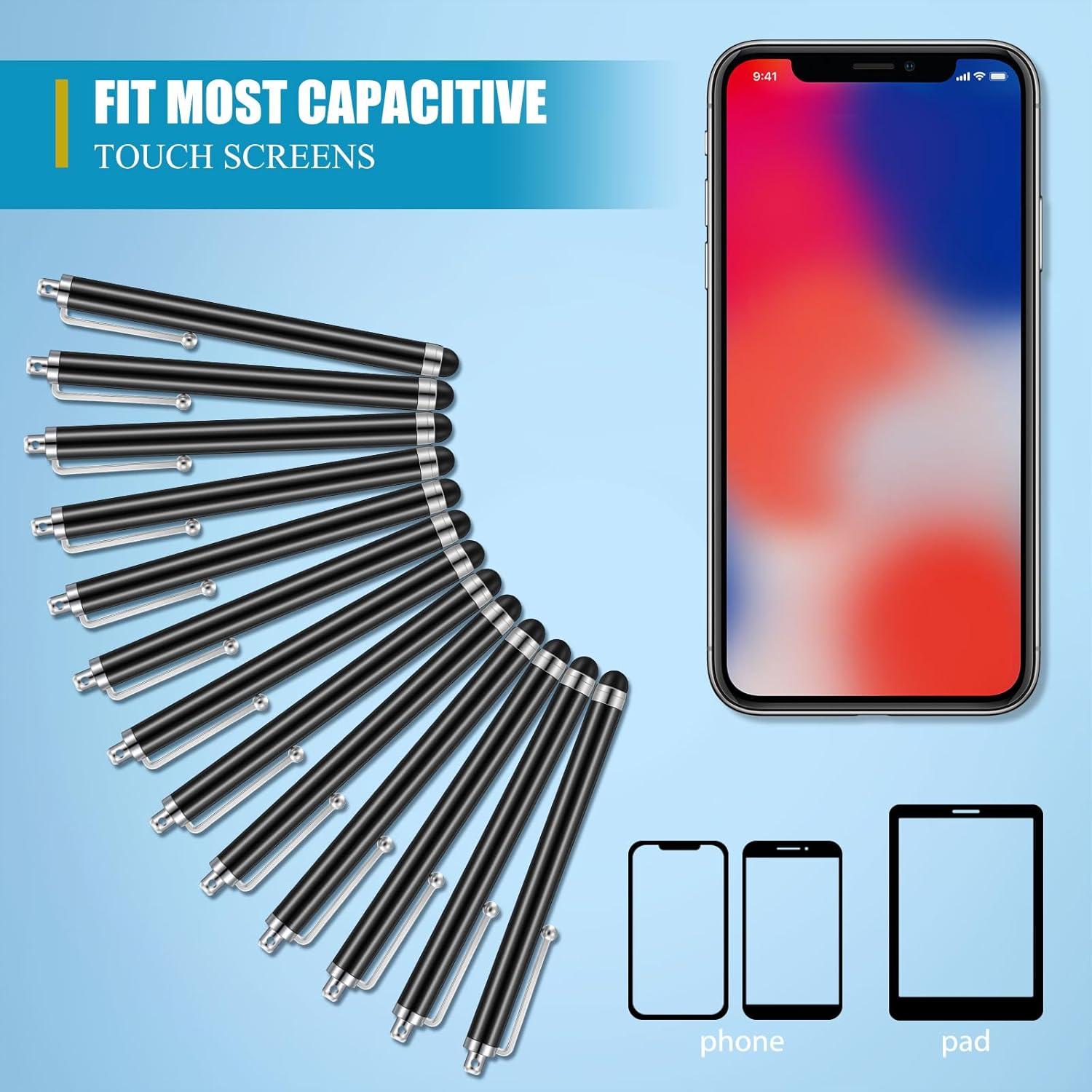 Conjunto de 100 Plumas Stylus Capacitiva Outus Negro 11x0.9cm