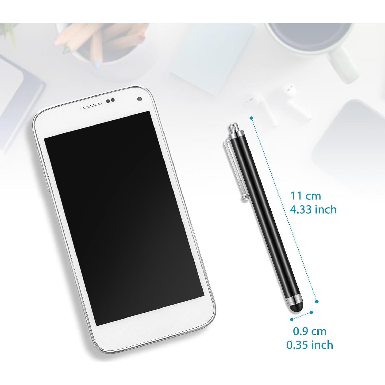 Conjunto de 100 Plumas Stylus Capacitiva Outus Negro 11x0.9cm