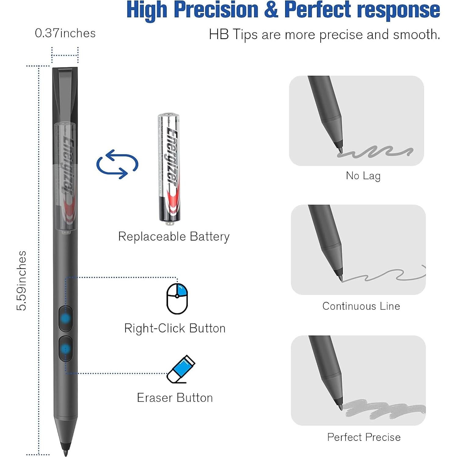 Lápiz óptico HP SPEN con 1024 niveles de presión y 2500h batería