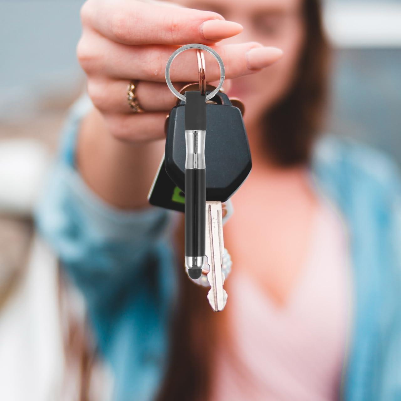 Bolígrafo Stylus Mikikit con Llavero - 12 Unidades, 10cm