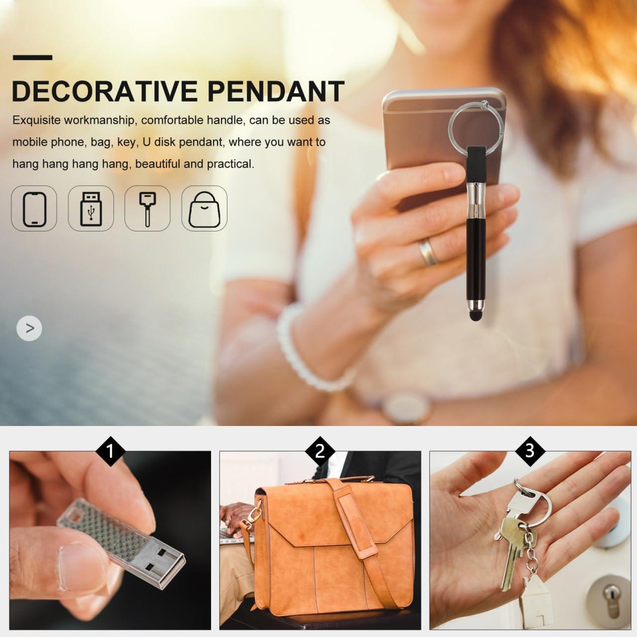 Bolígrafo Stylus Mikikit con Llavero - 12 Unidades, 10cm