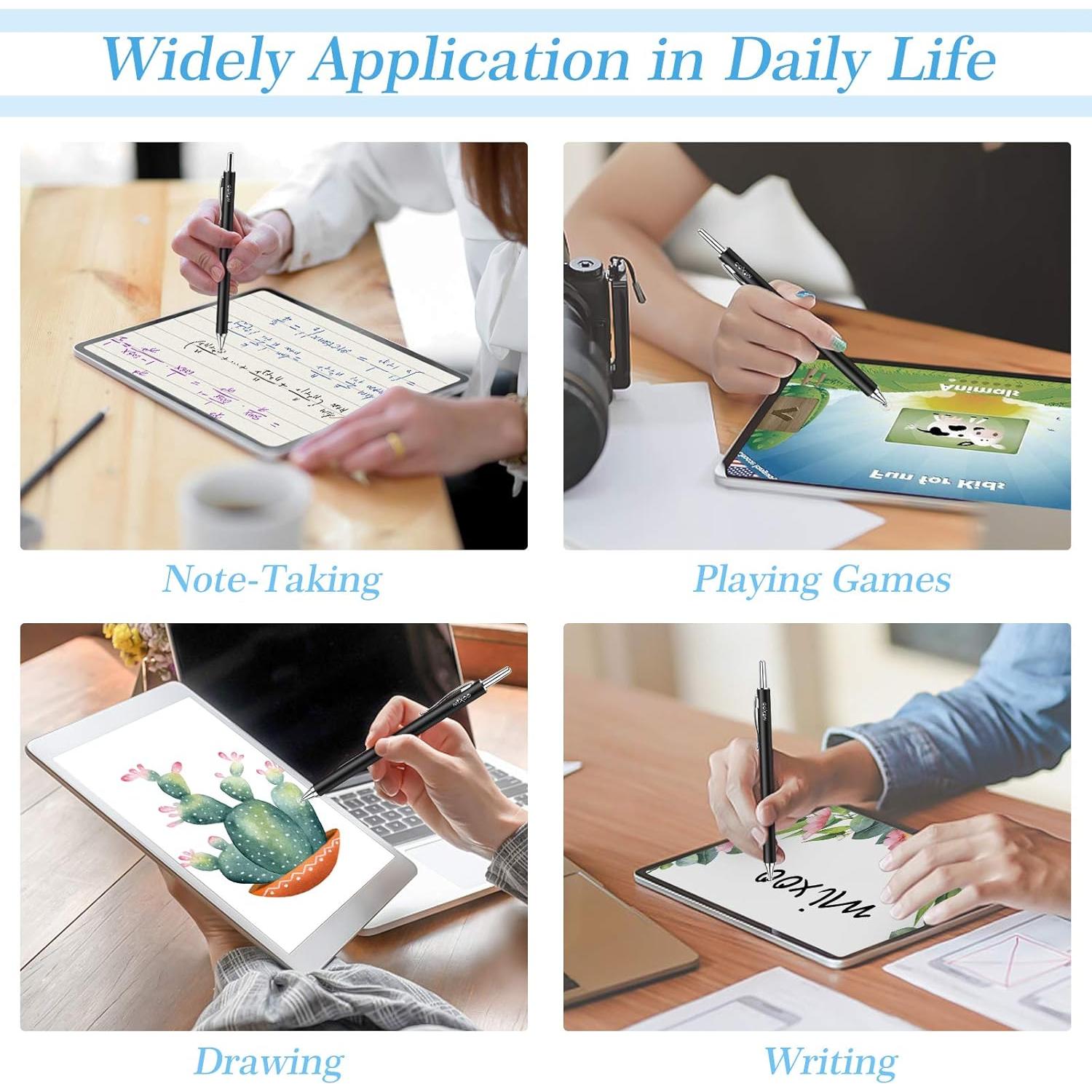 Estilógrafo Retráctil Mixoo Negro - Alta Sensibilidad, 3 Puntas