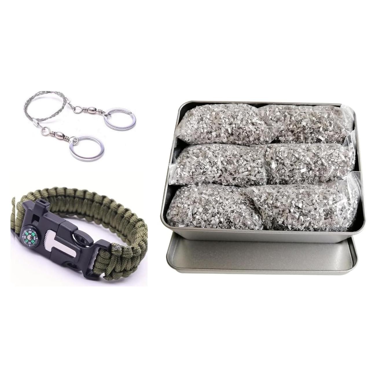 Kit de Inicio de Fuego eGreen 6 Bolsas de Magnesio + Paracord