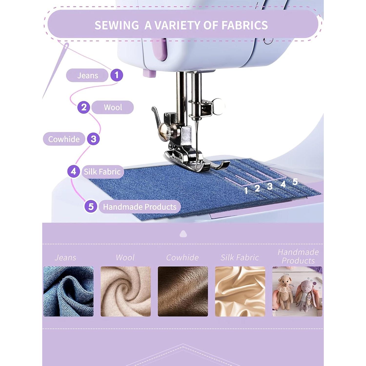 Máquina de Coser Eléctrica Portátil LoMoTive LMT-frj púrpura