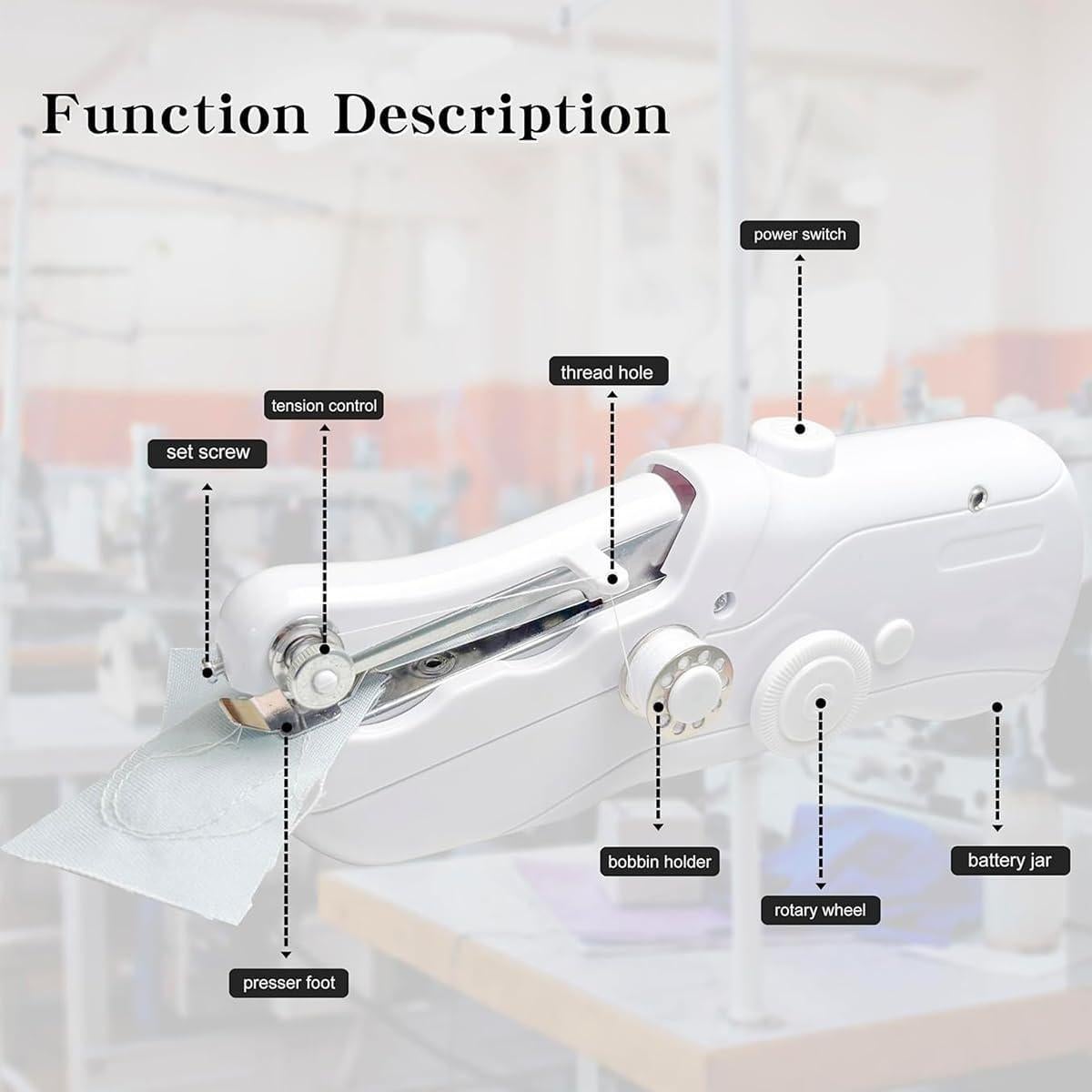Máquina de Coser Portátil de Mano FRJ-001 para Principiantes