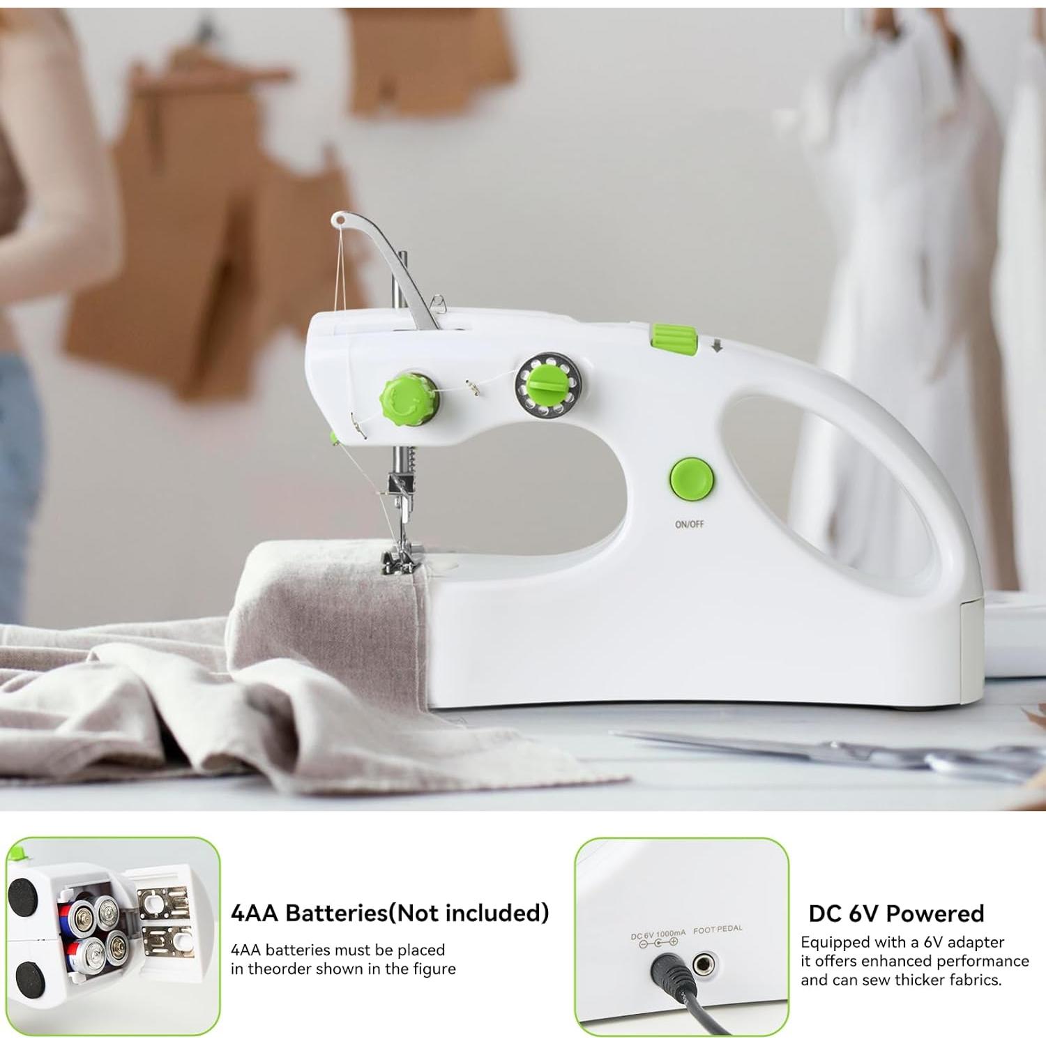 Máquina de Coser Portátil Eléctrica Mini FRJ-01 Doble Velocidad