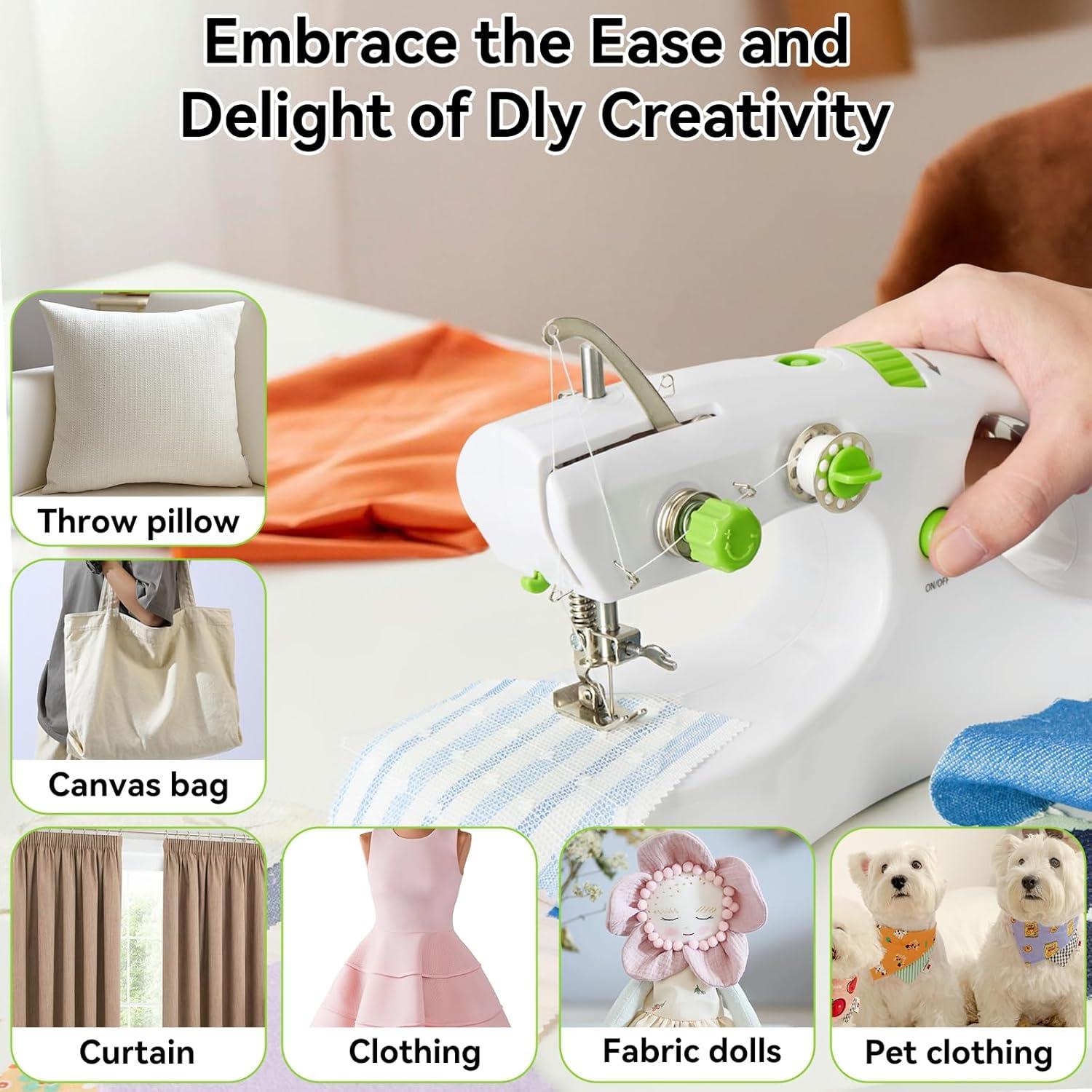 Máquina de Coser Portátil Eléctrica Mini FRJ-01 Doble Velocidad