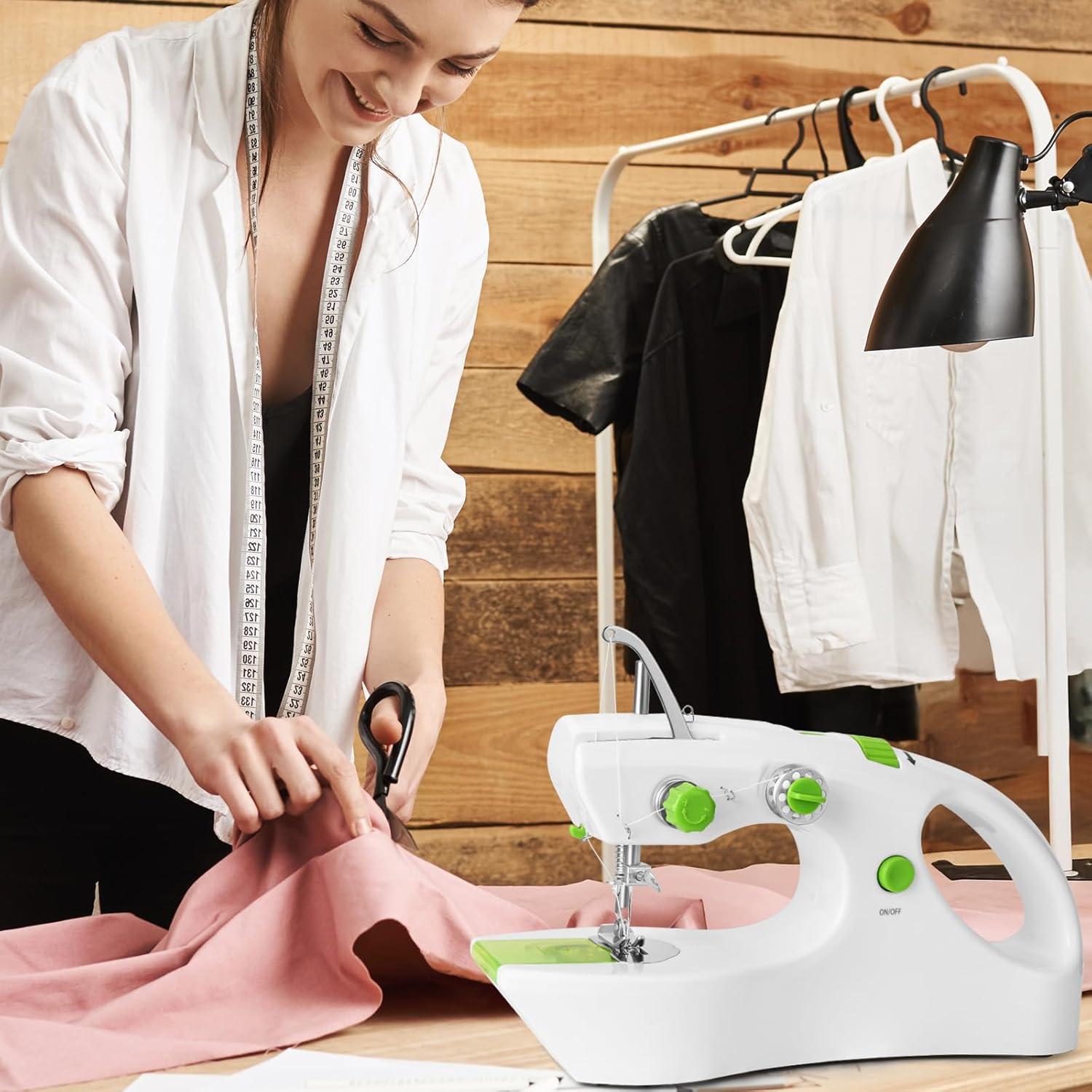 Máquina de Coser Portátil Eléctrica Mini FRJ-01 Doble Velocidad