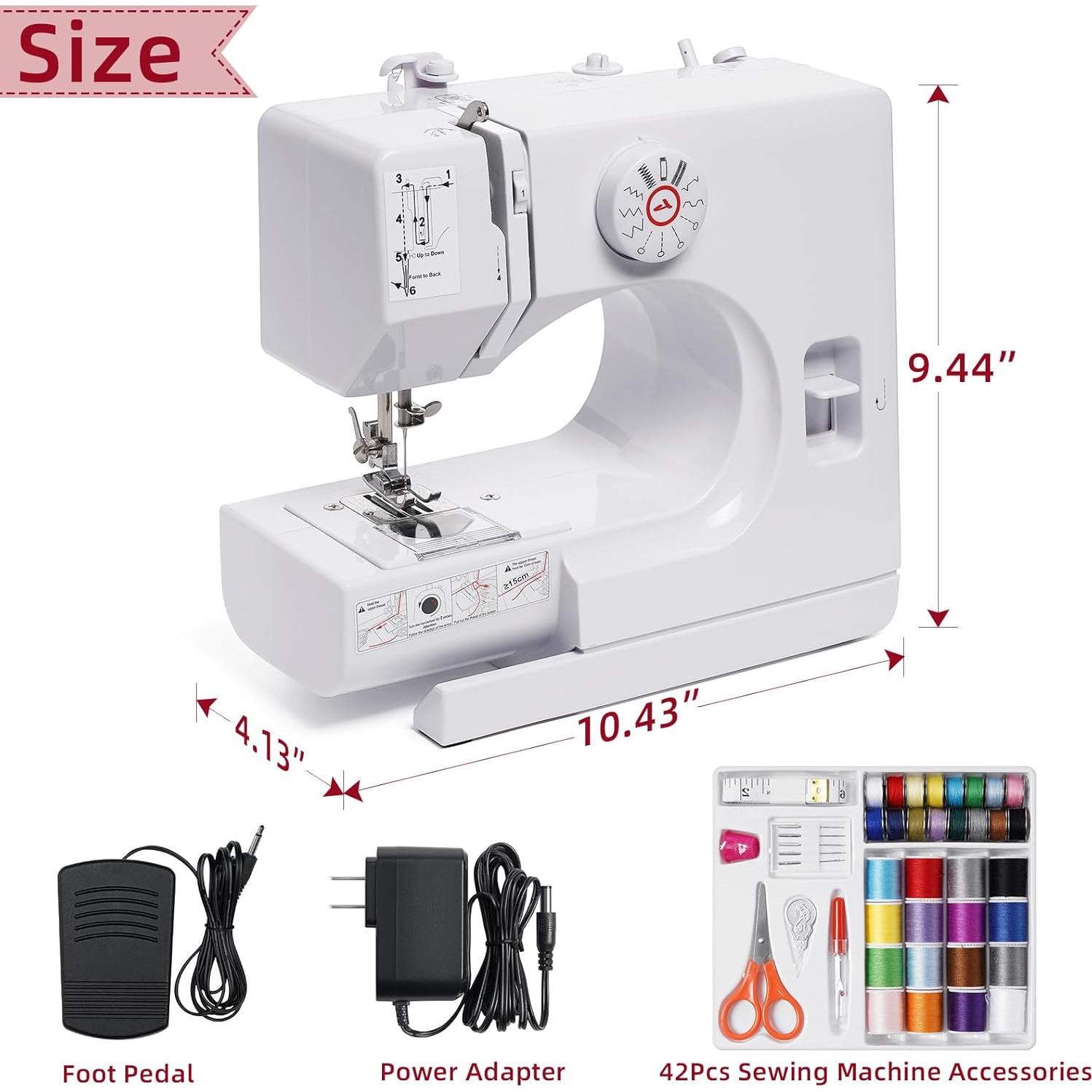 Máquina de Coser Eléctrica Mini BSHAPPLUS 12 Puntadas 42 PZS