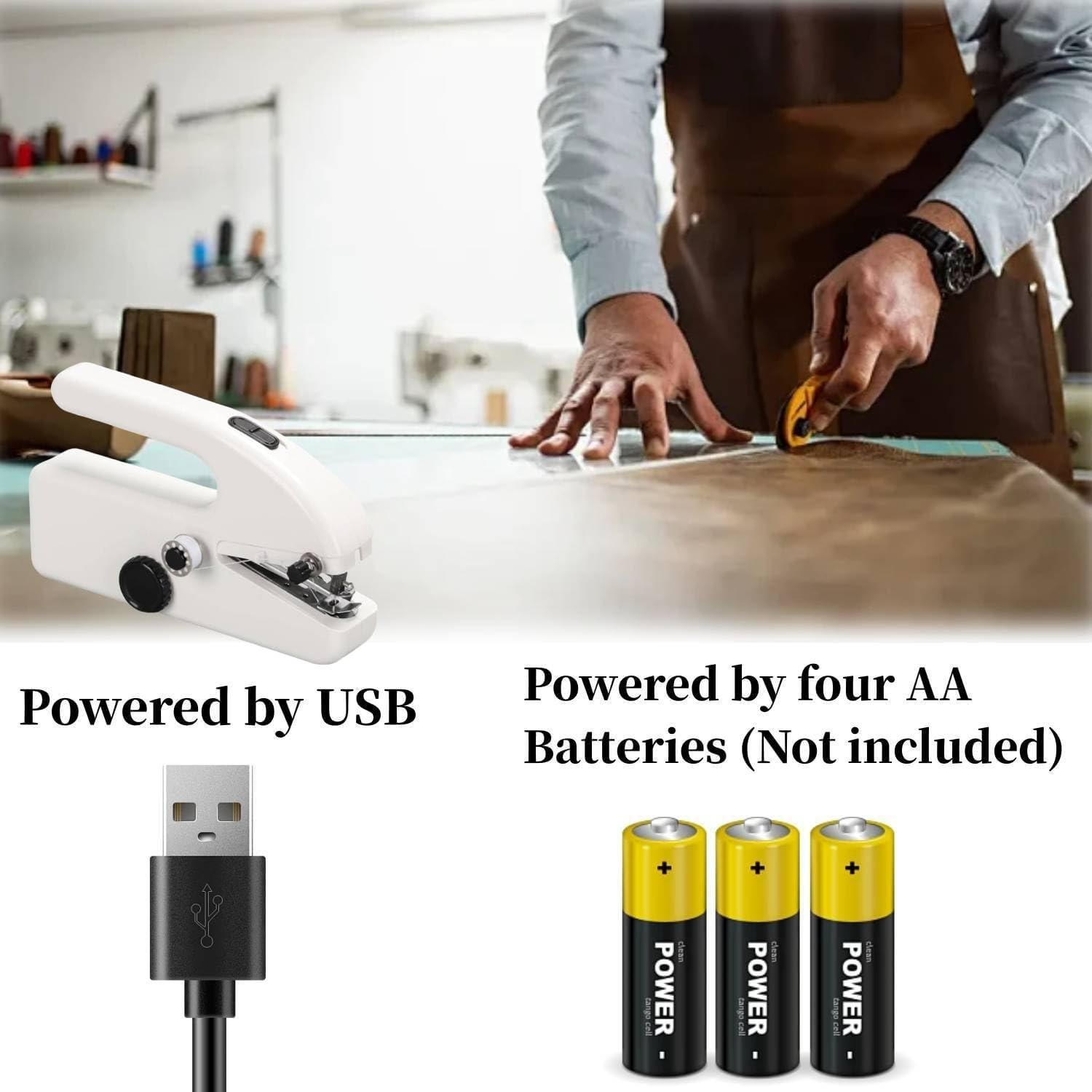 Máquina de Coser de Mano DPAIQ Mini Portátil 444g Doble Velocidad