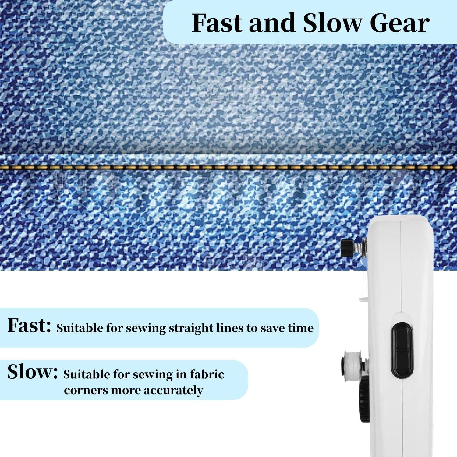 Máquina de Coser de Mano DPAIQ Mini Portátil 444g Doble Velocidad