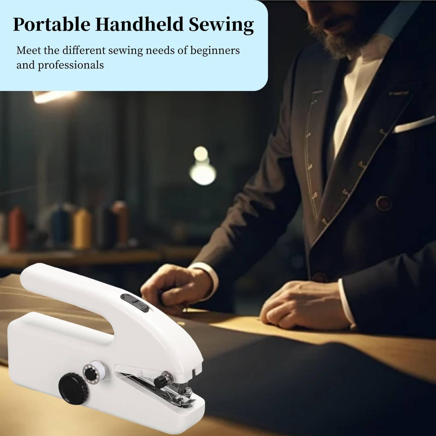 Máquina de Coser de Mano DPAIQ Mini Portátil 444g Doble Velocidad