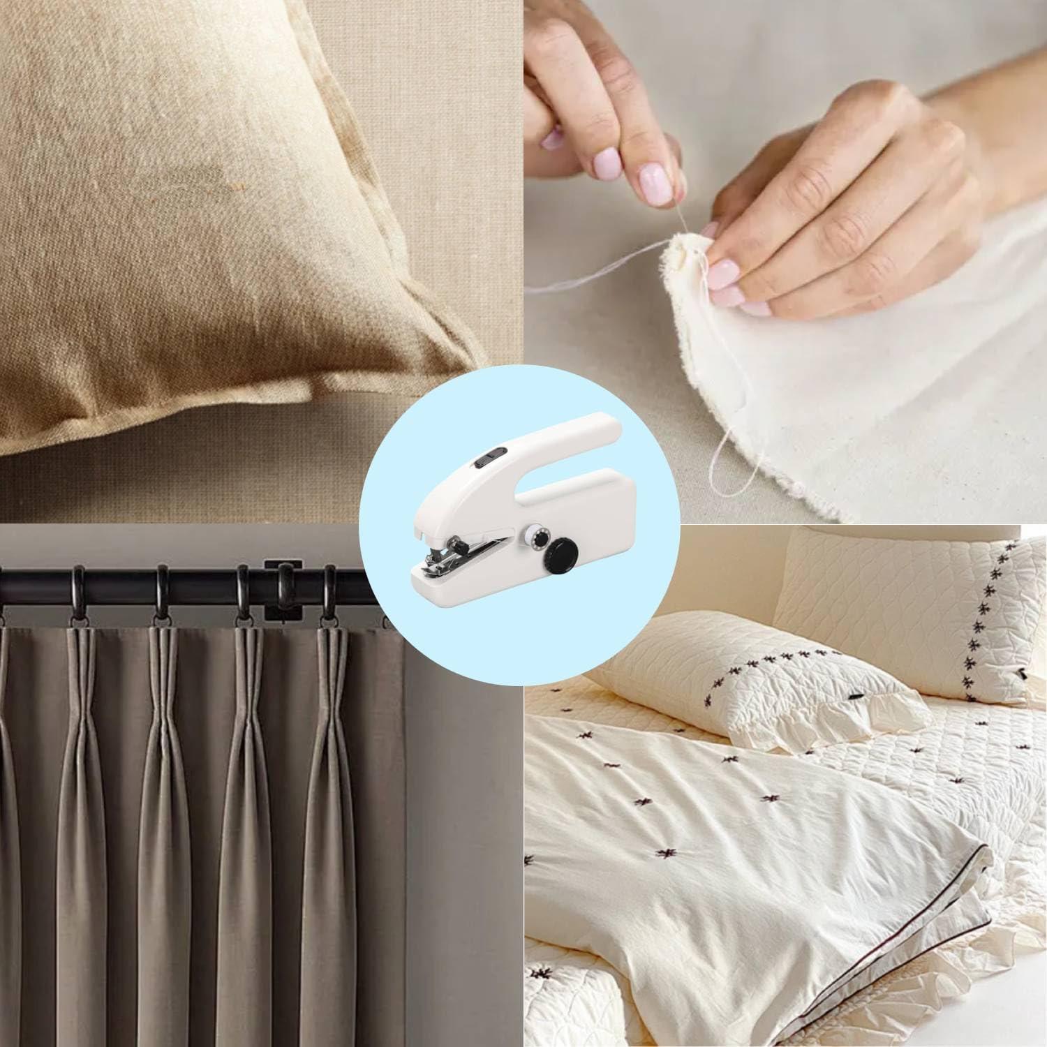 Máquina de Coser de Mano DPAIQ Mini Portátil 444g Doble Velocidad