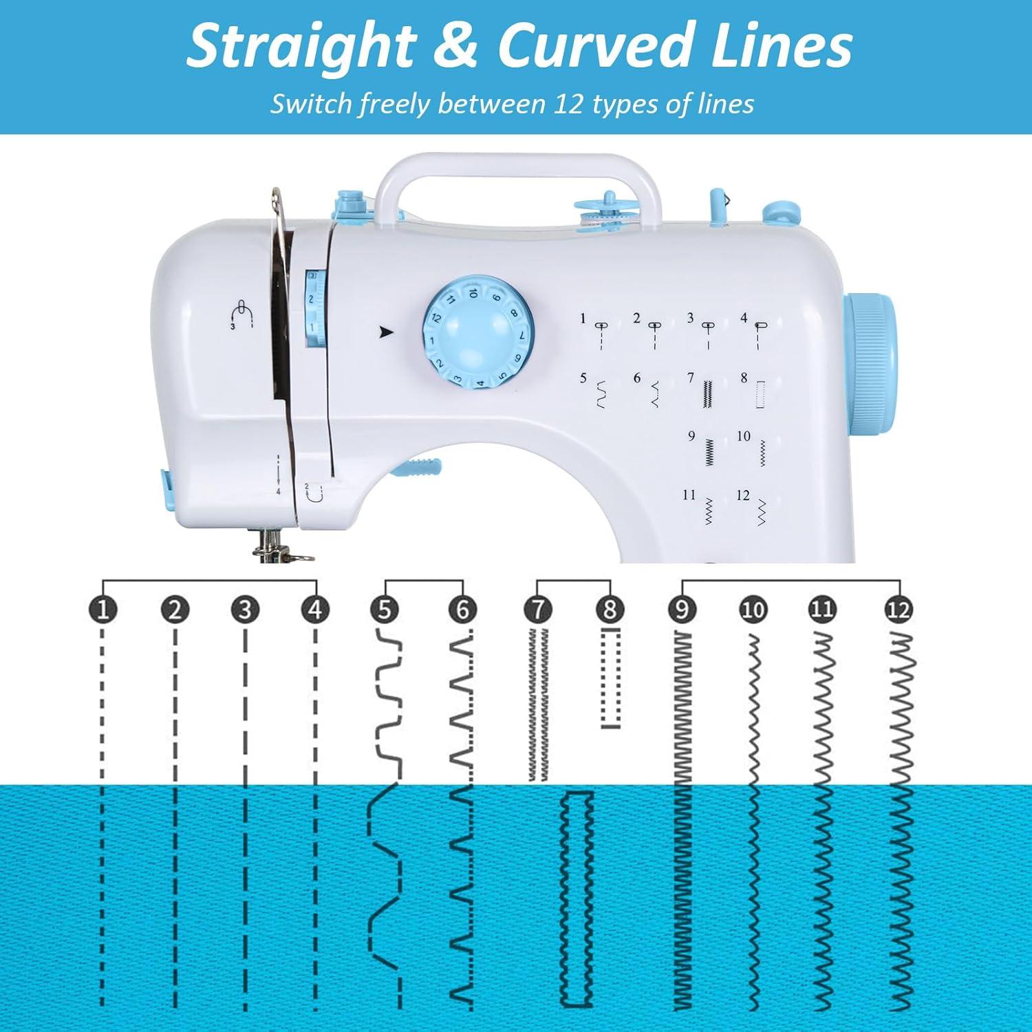 Máquina de Coser Mini Portátil Tidjani 505A 12 Puntadas 2.27kg
