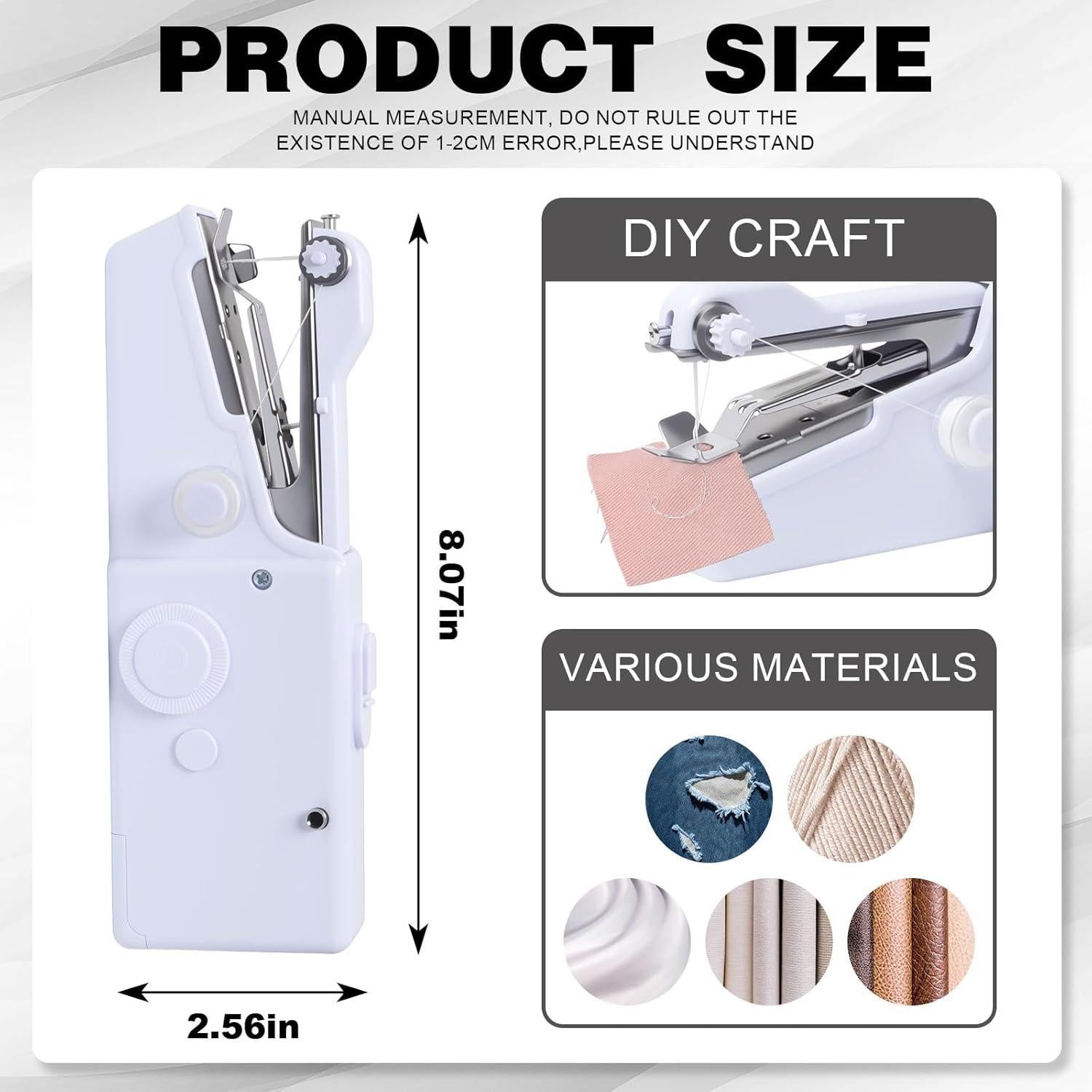 Máquina de Coser Eléctrica Mini Portátil Blinket - Blanca