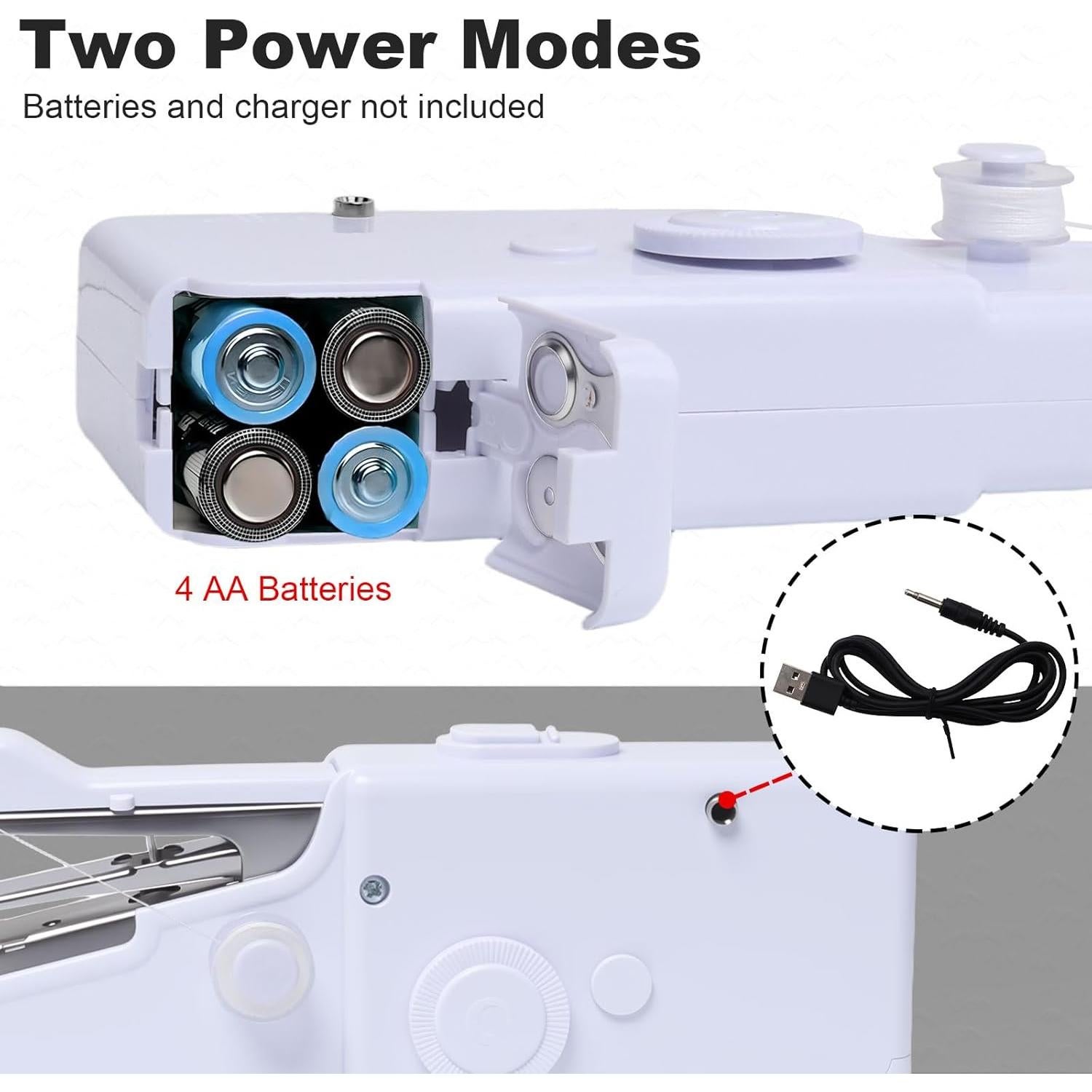 Máquina de Coser Eléctrica Mini Portátil Blinket - Blanca