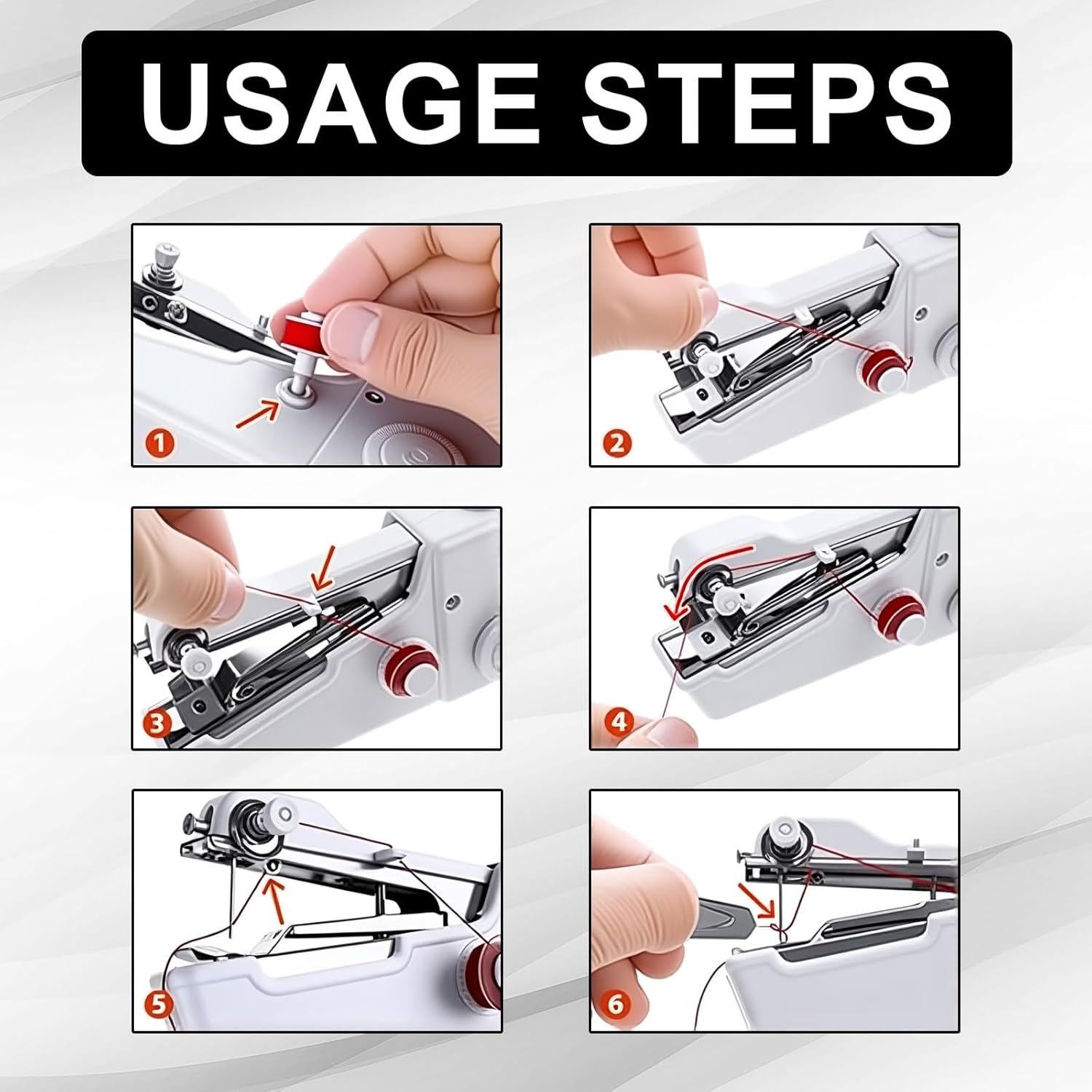 Máquina de Coser Eléctrica Mini Portátil Blinket - Blanca