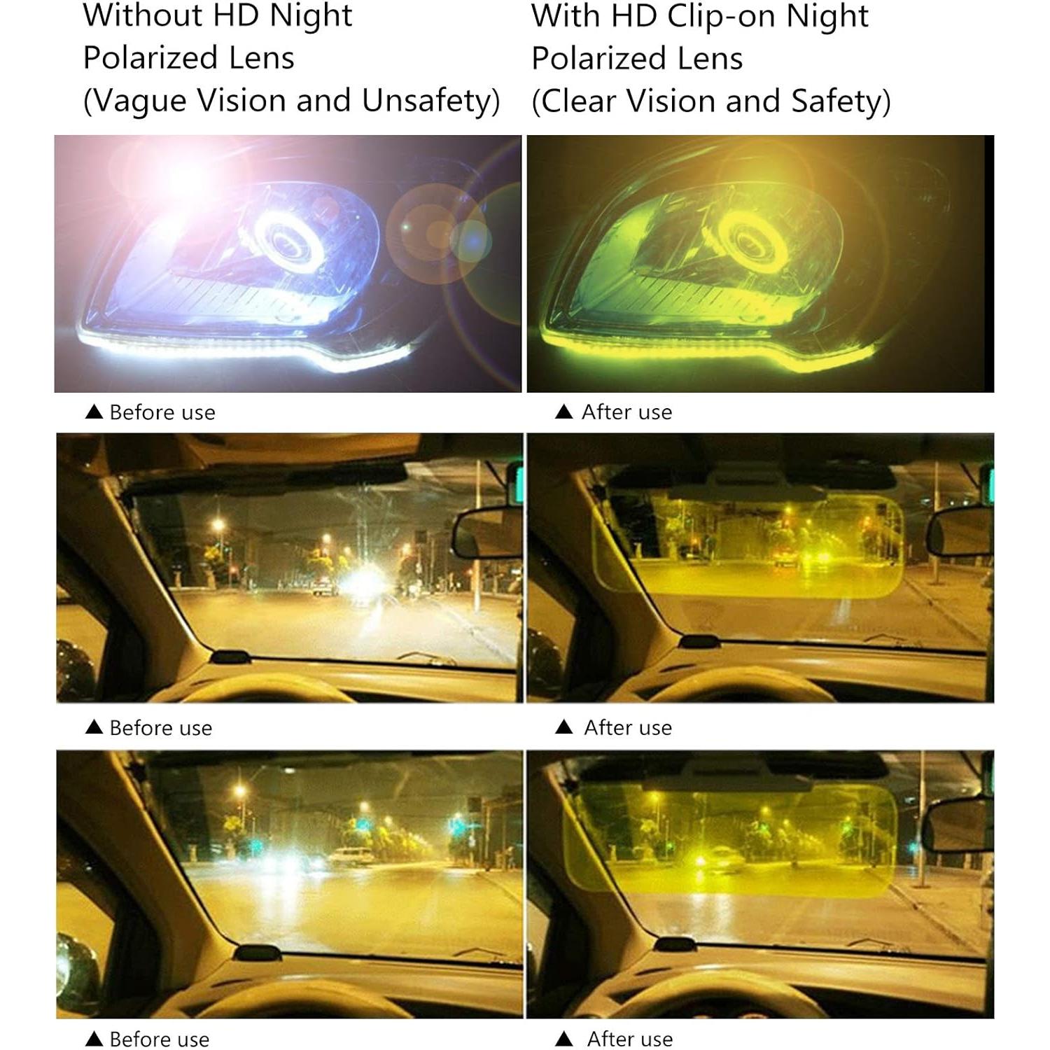 Gafas de sol clip-on polarizadas amarillas UV400