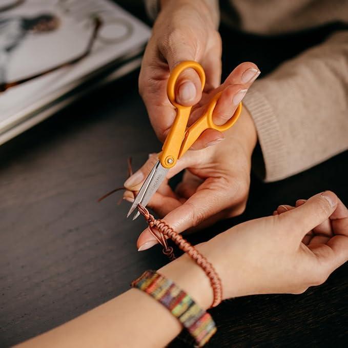 Tijeras de Tela Fiskars Premier No. 5 Micro-Tip Mango Naranja