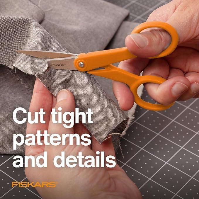 Tijeras de Tela Fiskars Premier No. 5 Micro-Tip Mango Naranja