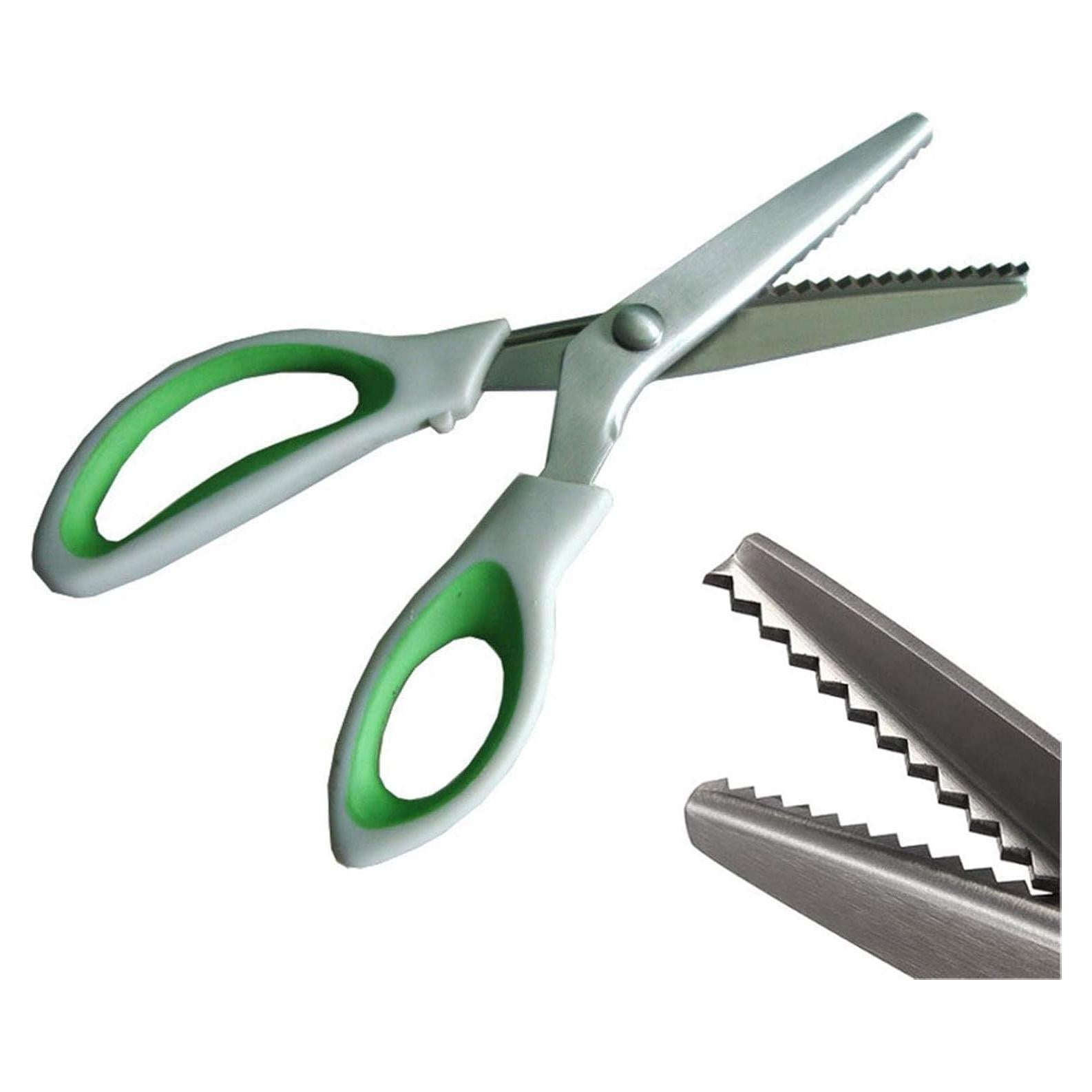 Tijeras de Pinking JISTL Verde 24.1 cm Acero Inoxidable