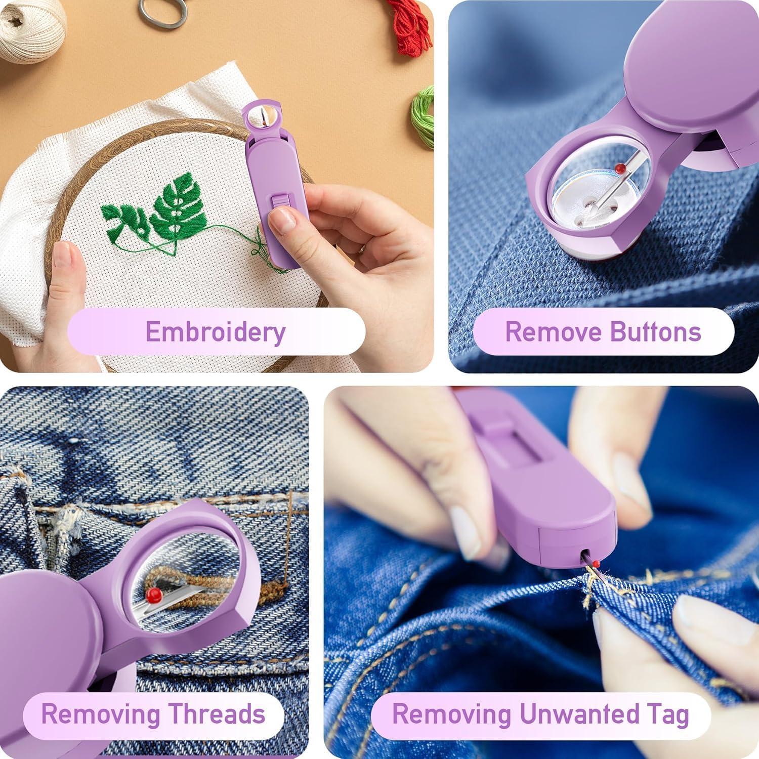 Cortador de Hilos Retráctil 2 en 1 QinYj con Lente 3x