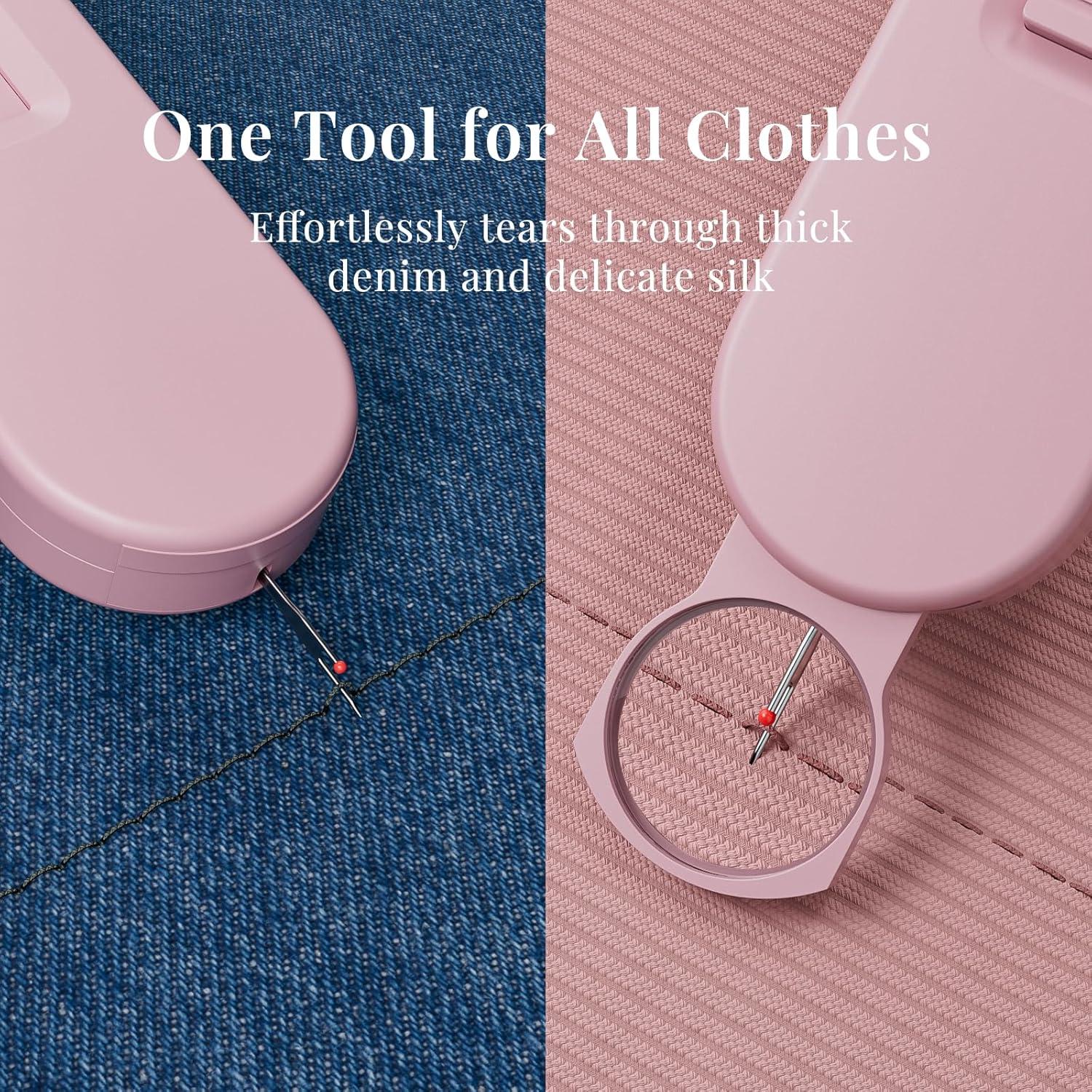 Desgarrador de Costuras con Lupa SR001 Rosa - Cortador de Hilo
