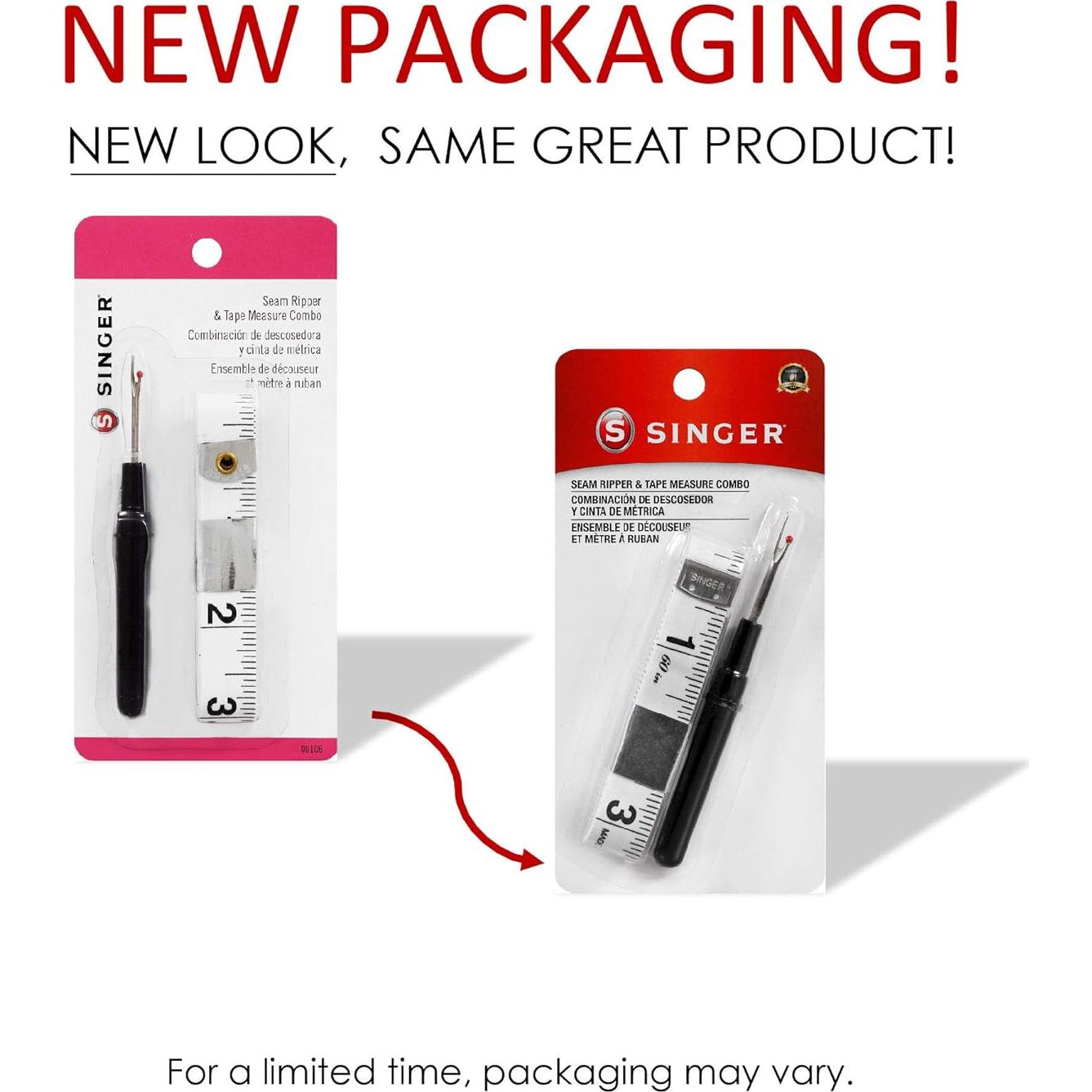 Juego de Desbarbador y Cinta Métrica SINGER 00106 - 3 Piezas