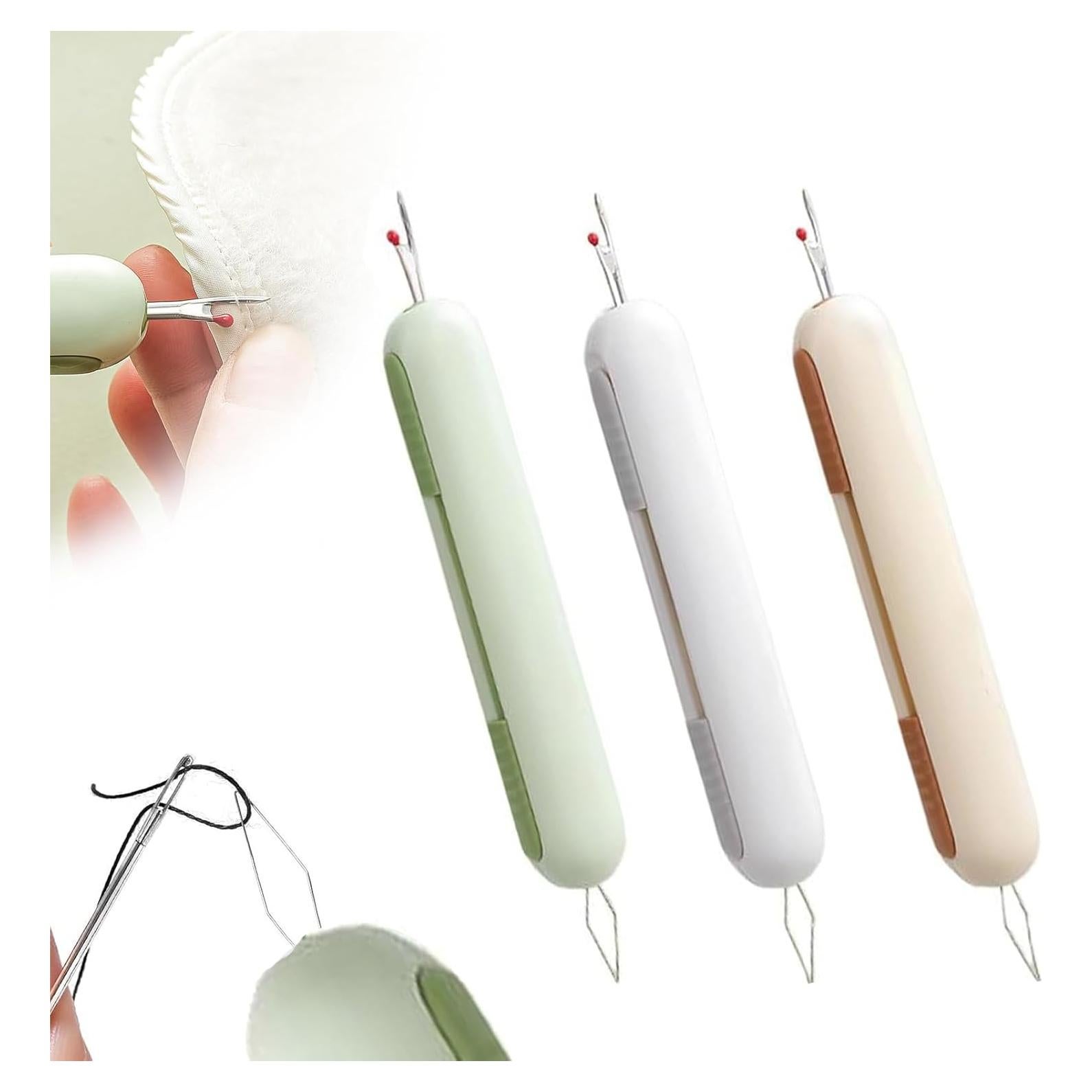 Enhebrador de Agujas y Desgarrador de Costuras 3 Pcs