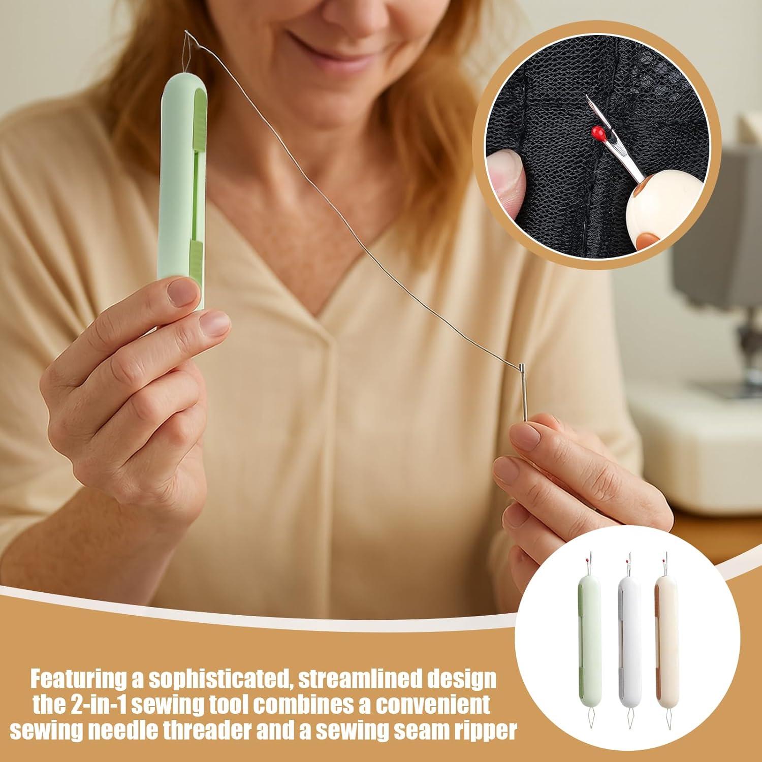 Enhebrador de Agujas y Desgarrador de Costuras 3 Pcs